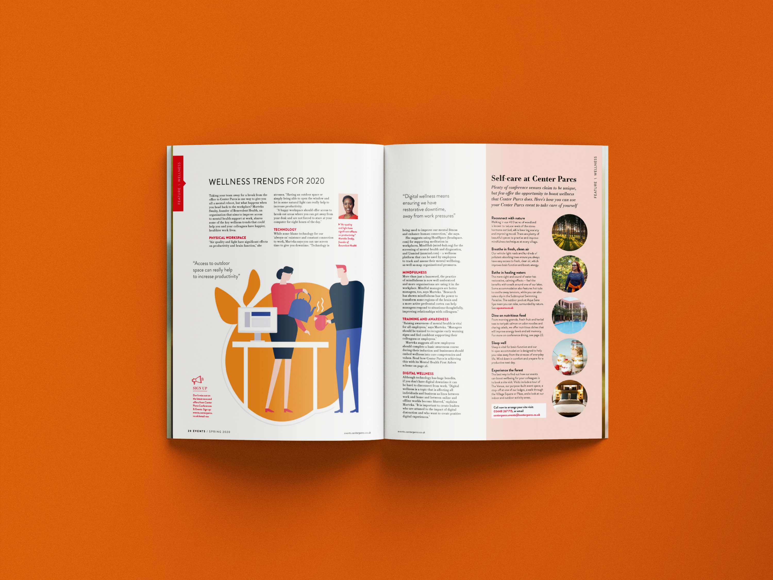 Events at Center Parcs / Editorial Design by Katrina Ravn