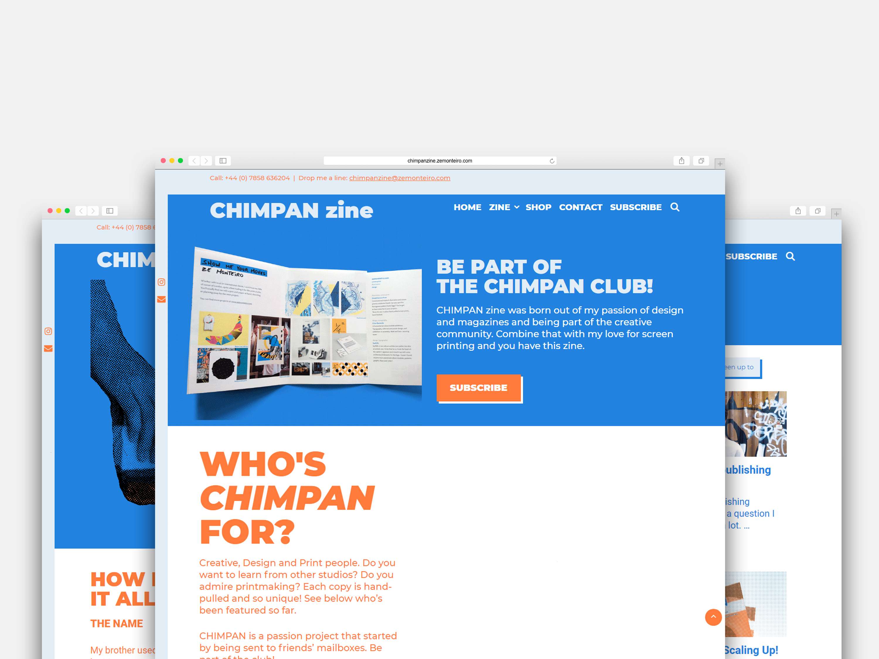 Self-publishing CHIMPAN zine by Zé Monteiro