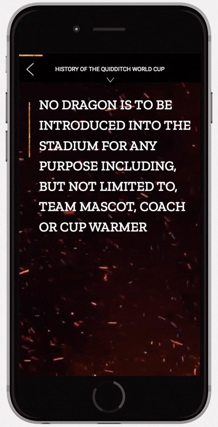 Quidditch World Cup reading experience on Pottermore by Hannah Thompson