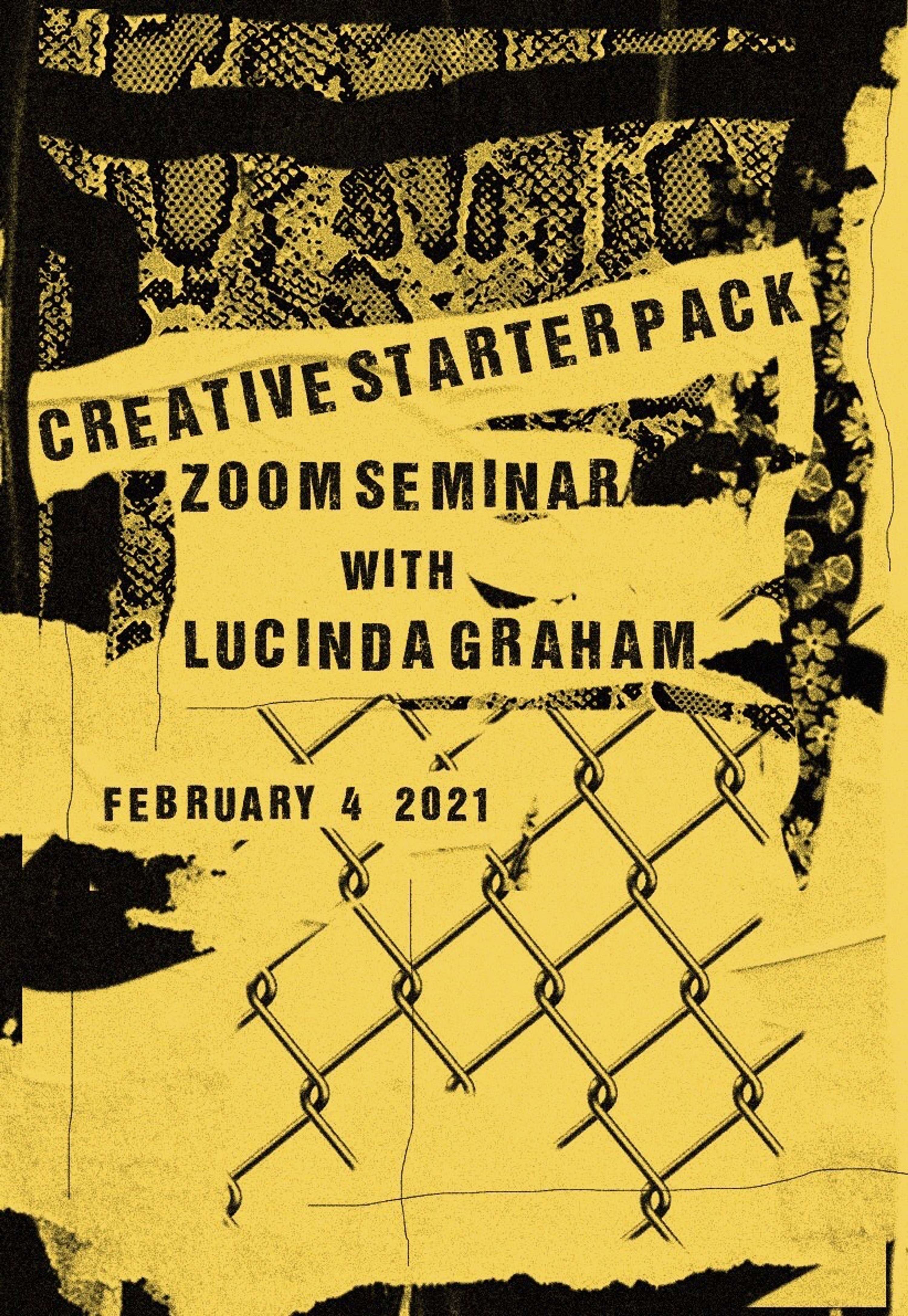 CREATIVE STARTERPACK ZOOM SEMINAR by Lucinda Graham
