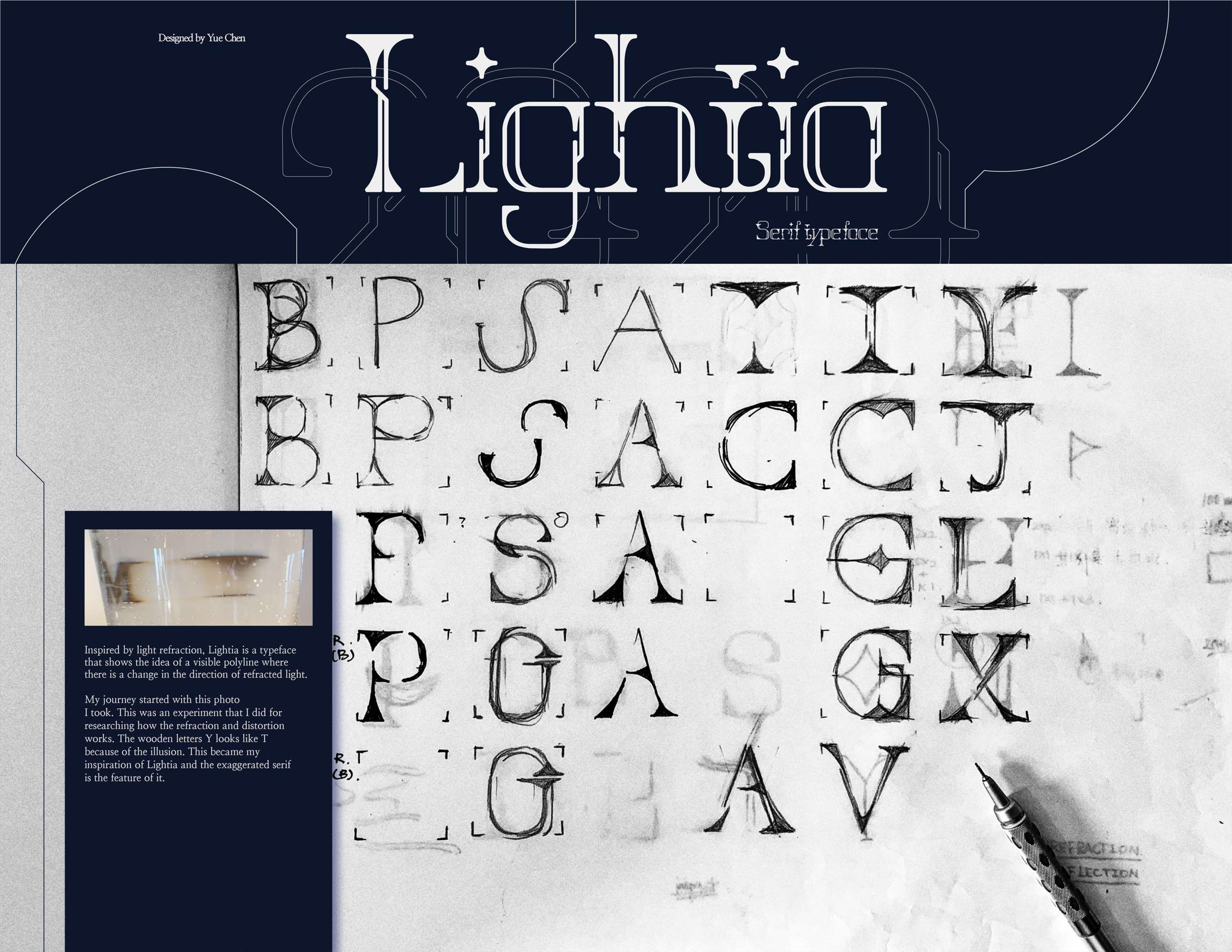 Lightia | Display Font Design by Yue Chen