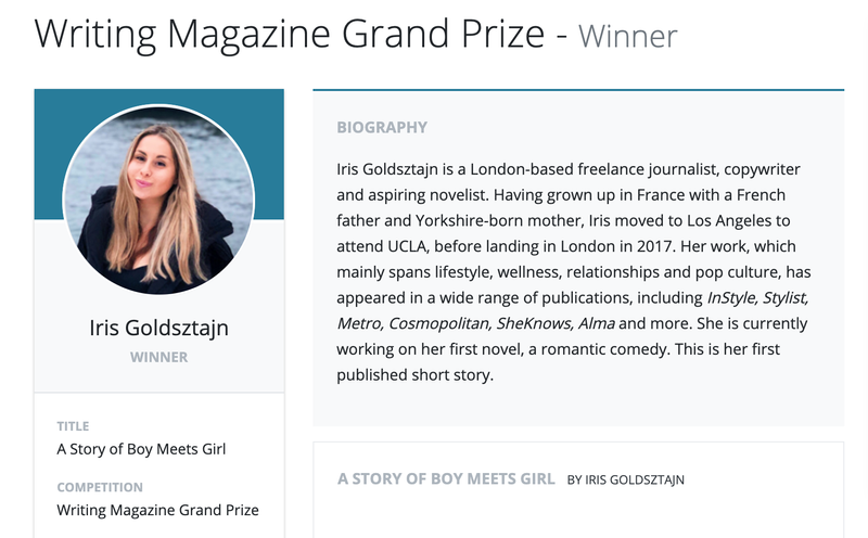 Winning Entry - Writing Magazine Grand Prize 2020 by Iris Goldsztajn