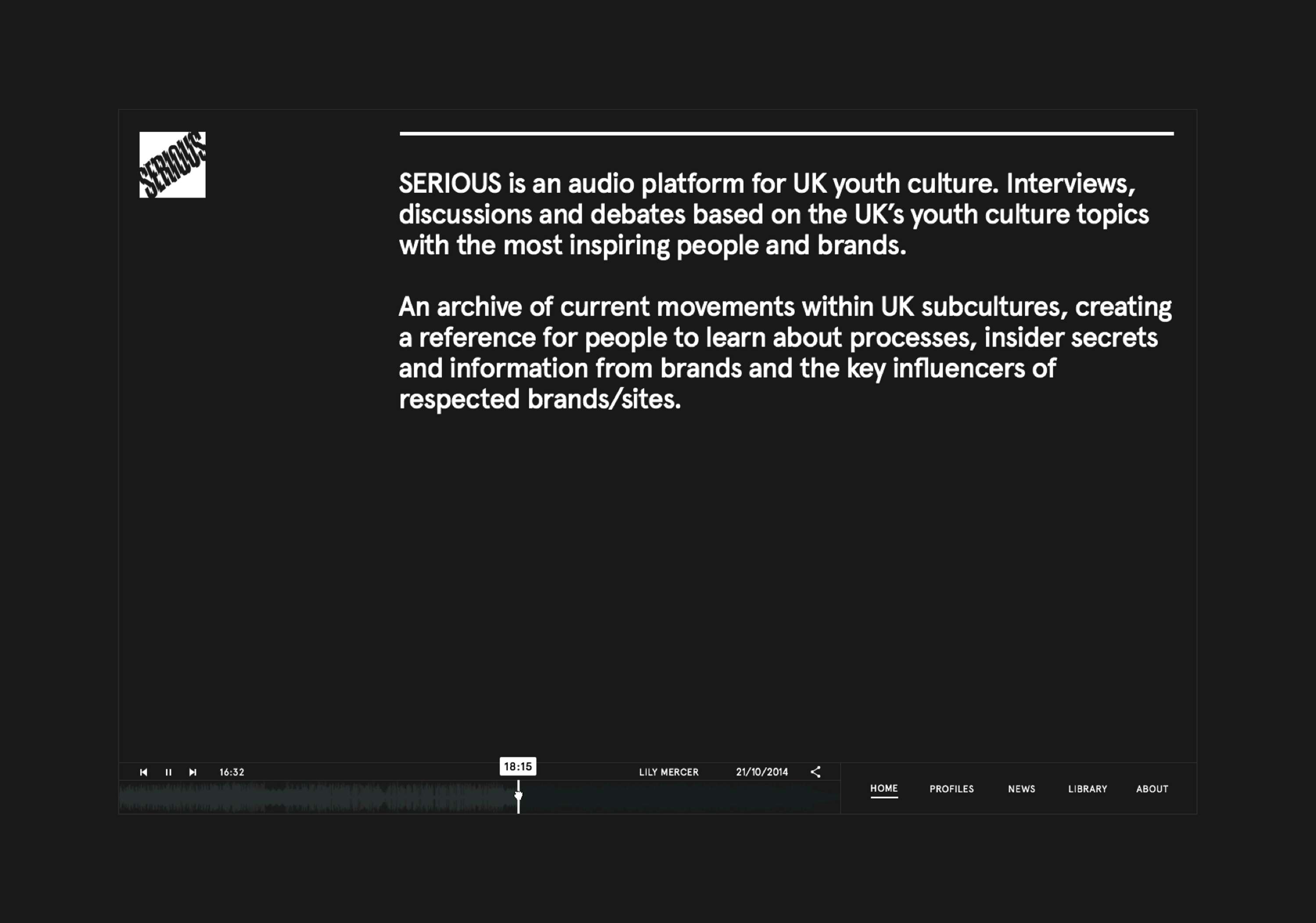 Serious Podcast Platform by Leo Gubbins