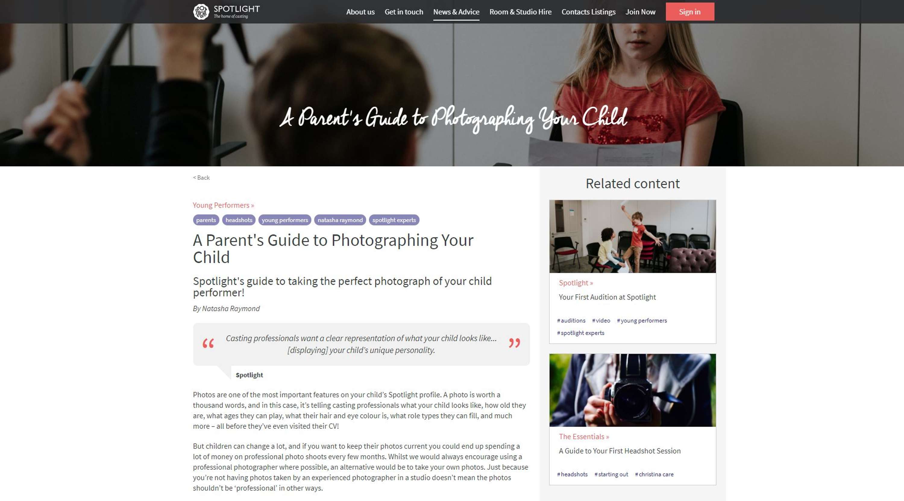 A Parent's Guide to Photographing Your Child by Natasha Raymond