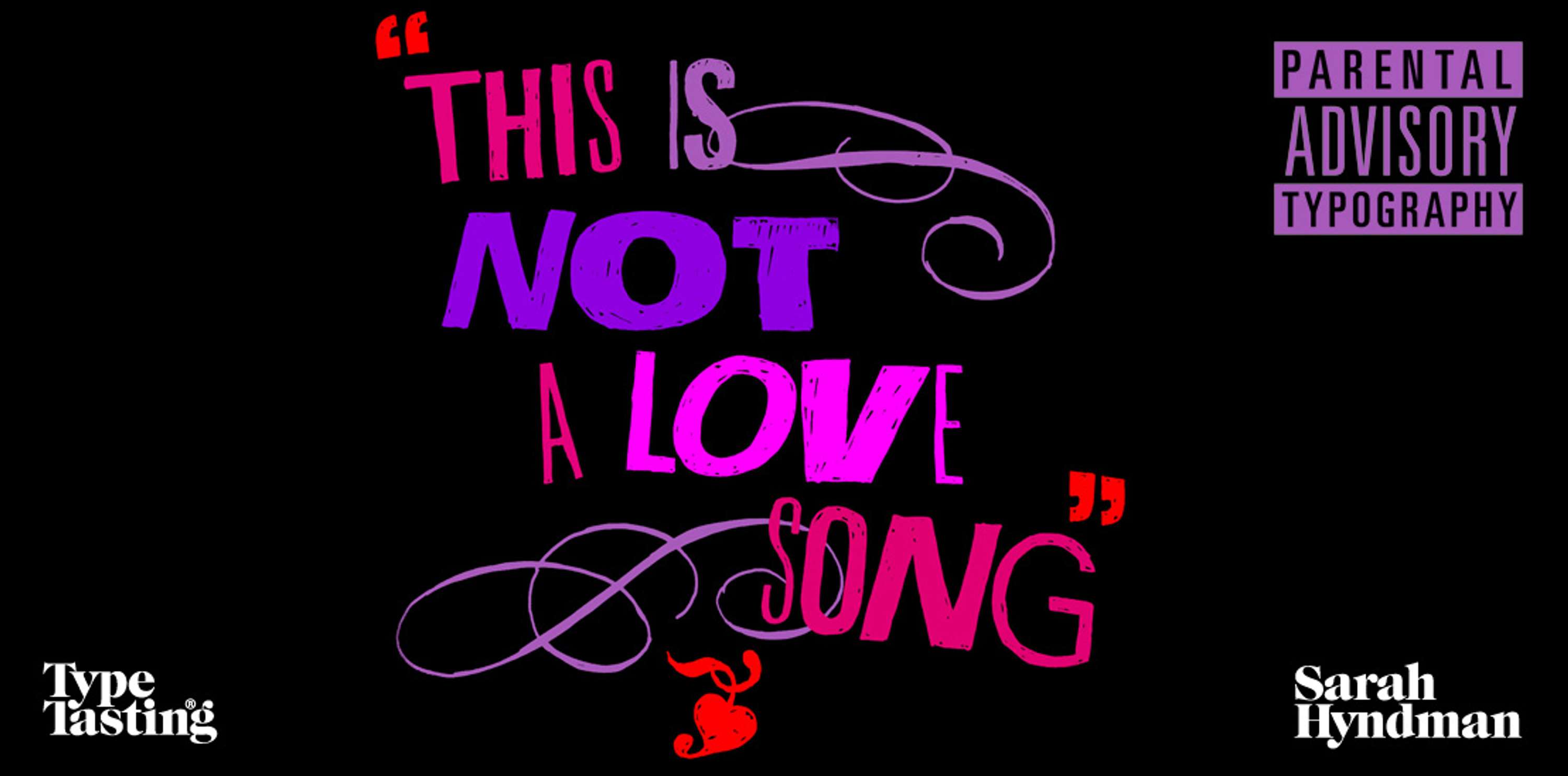 ONLINE EVENT Typographic Swearing Workshop by Type Tasting with Sarah Hyndman