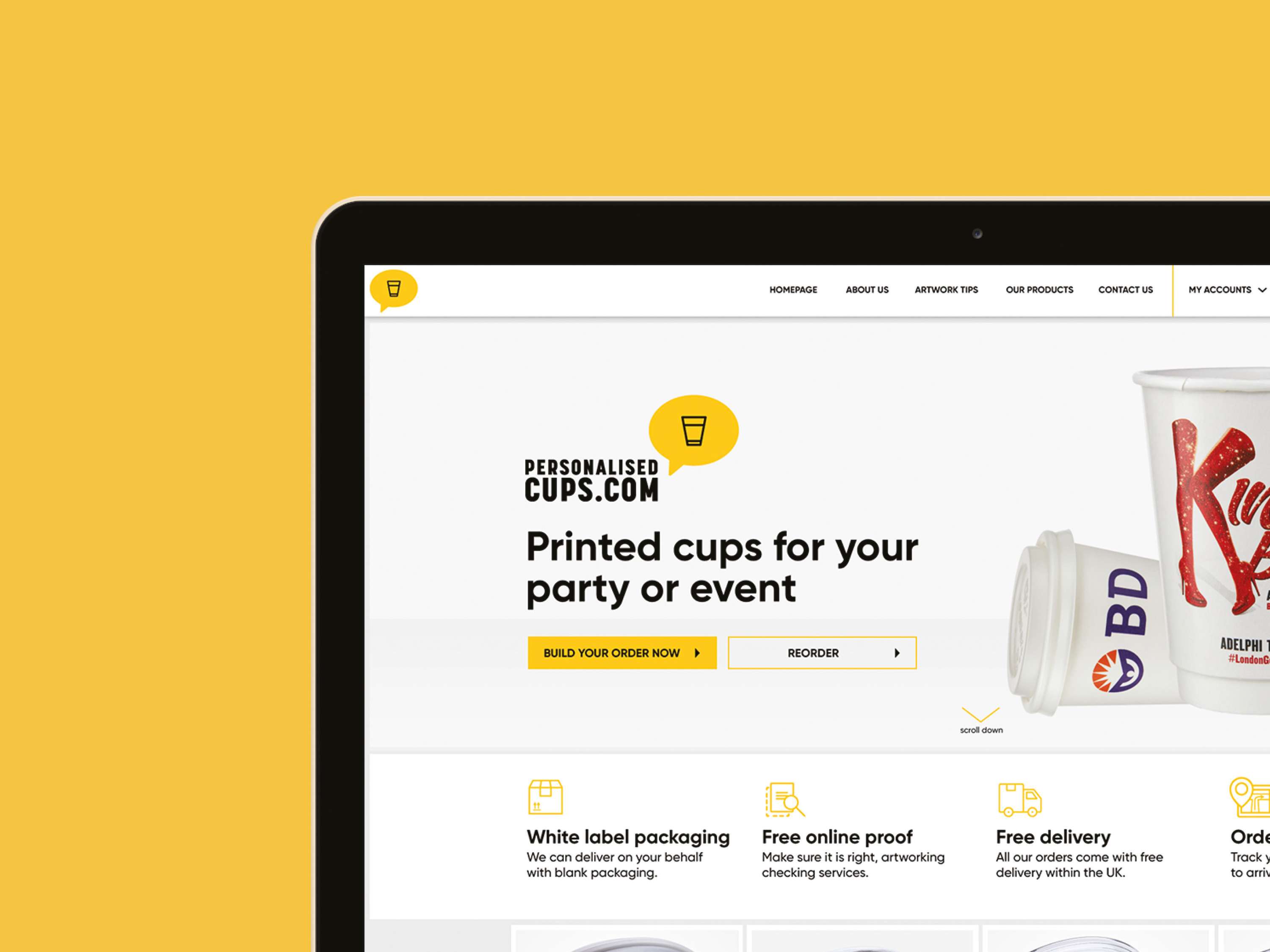 Personalised Cups - Branding and Web Design by Emily Grace Woffindin