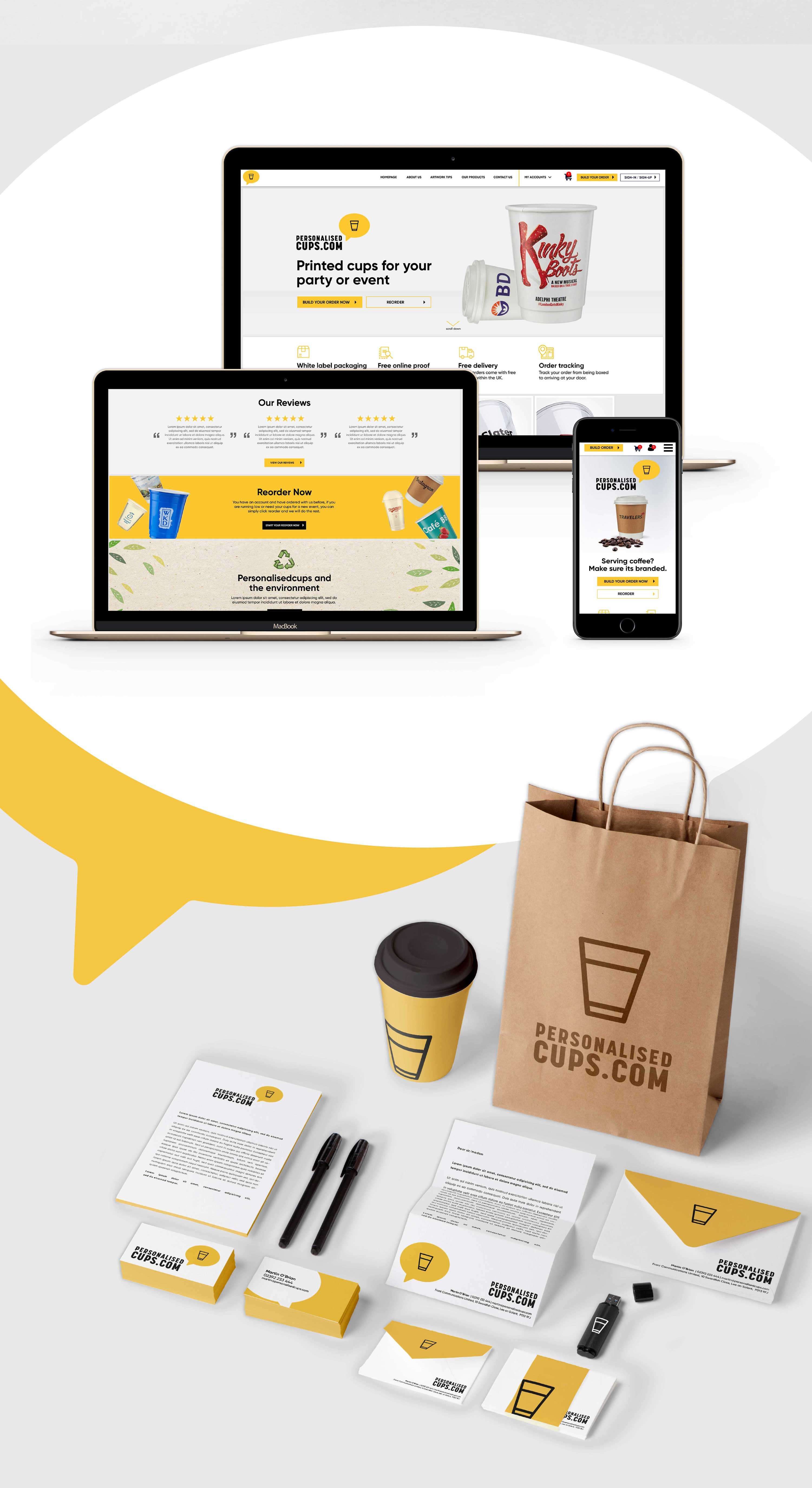 Personalised Cups - Branding and Web Design by Emily Grace Woffindin