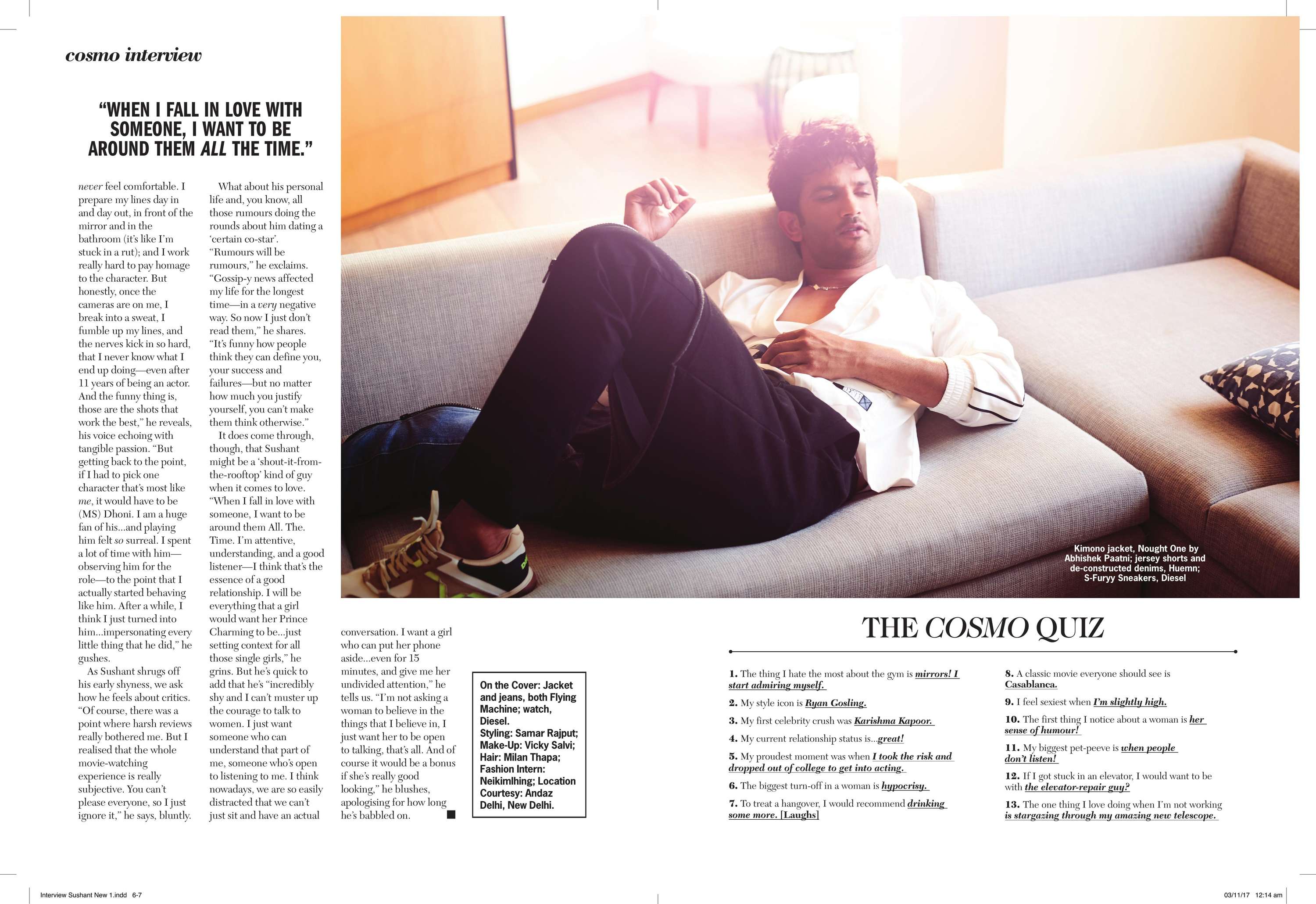 Cosmopolitan Man Features Interview by Nitya Kanoria