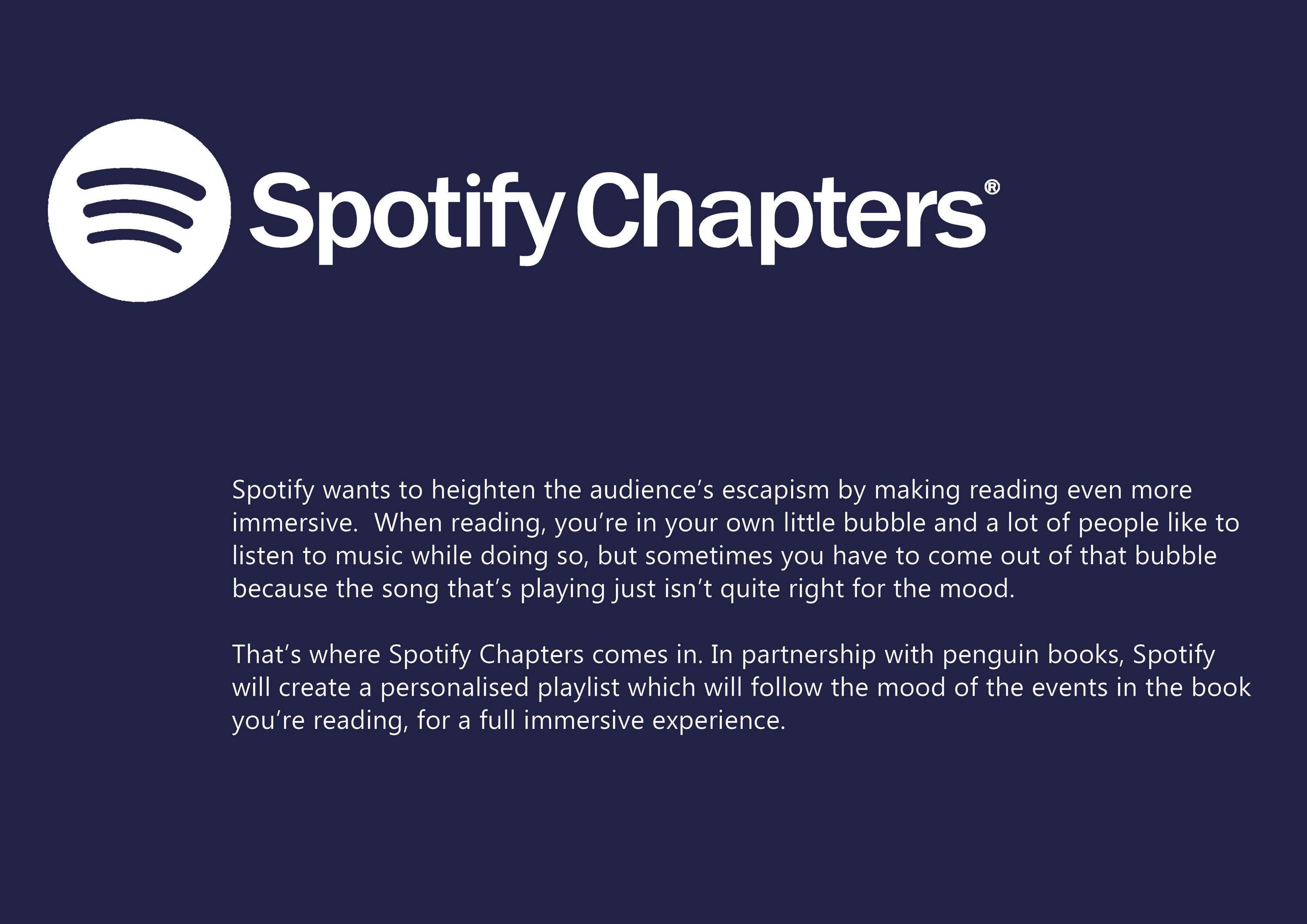 Spotify Chapters by Jessica West