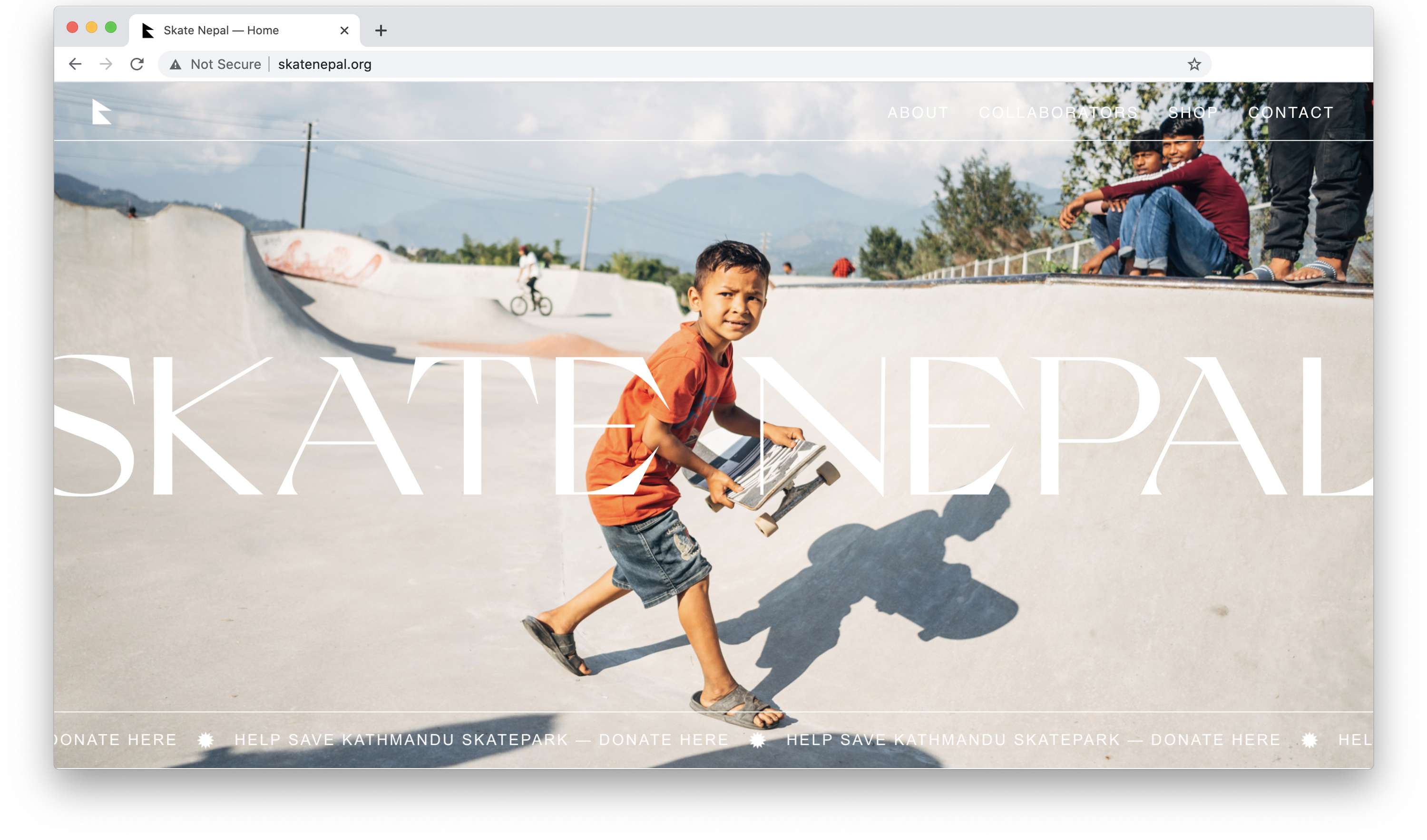 Skate Nepal – Website Design by Urjuan Toosy