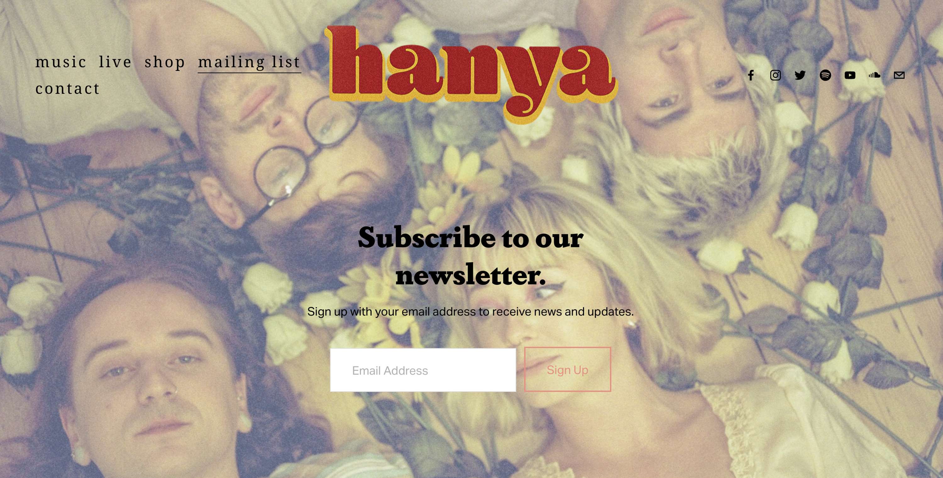 HANYA - Website Design by HEATHER SHERET