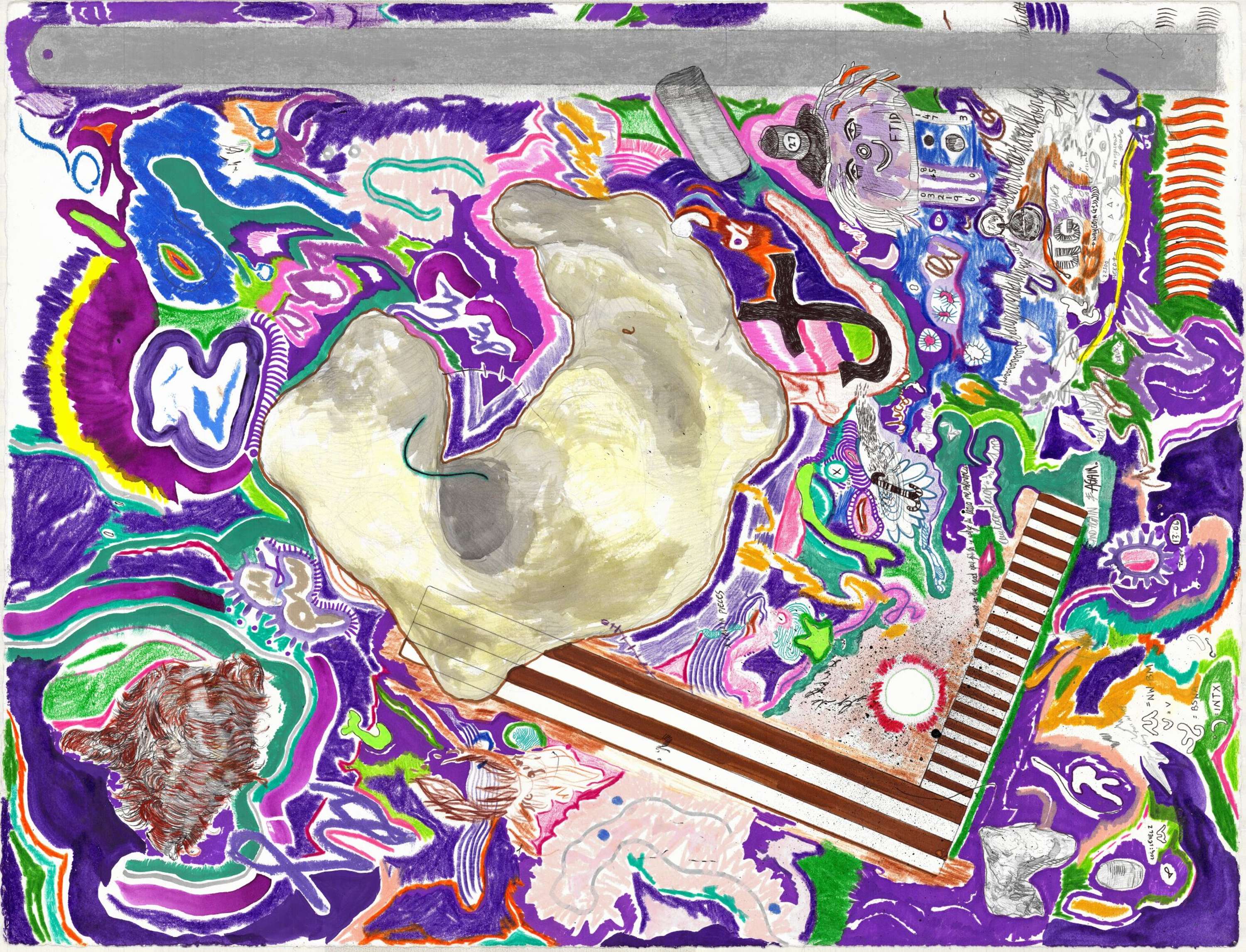 Painting Exploration of Colour and Mark by Hannah Kempe