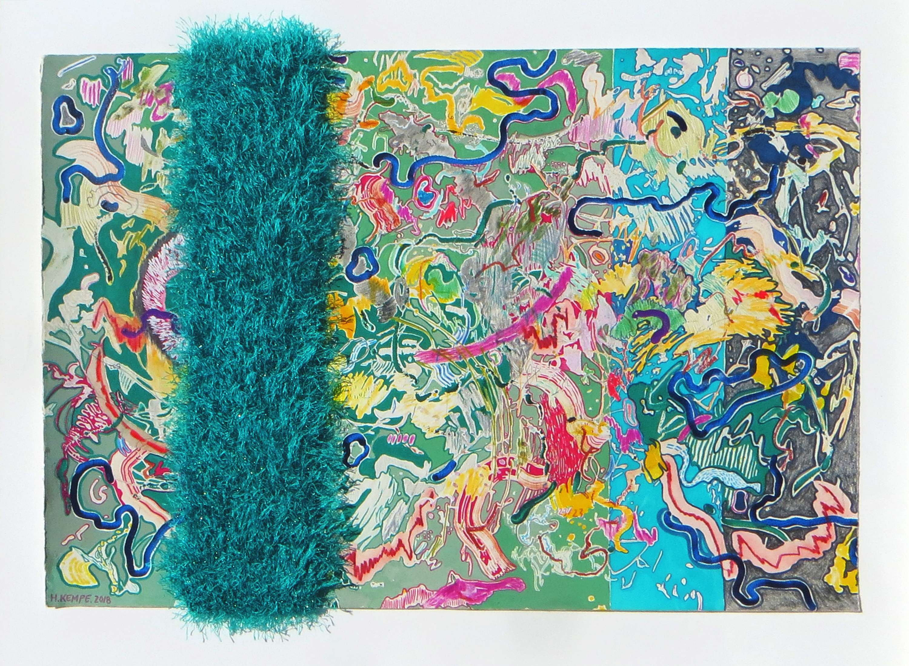 Painting Exploration of Colour and Mark by Hannah Kempe