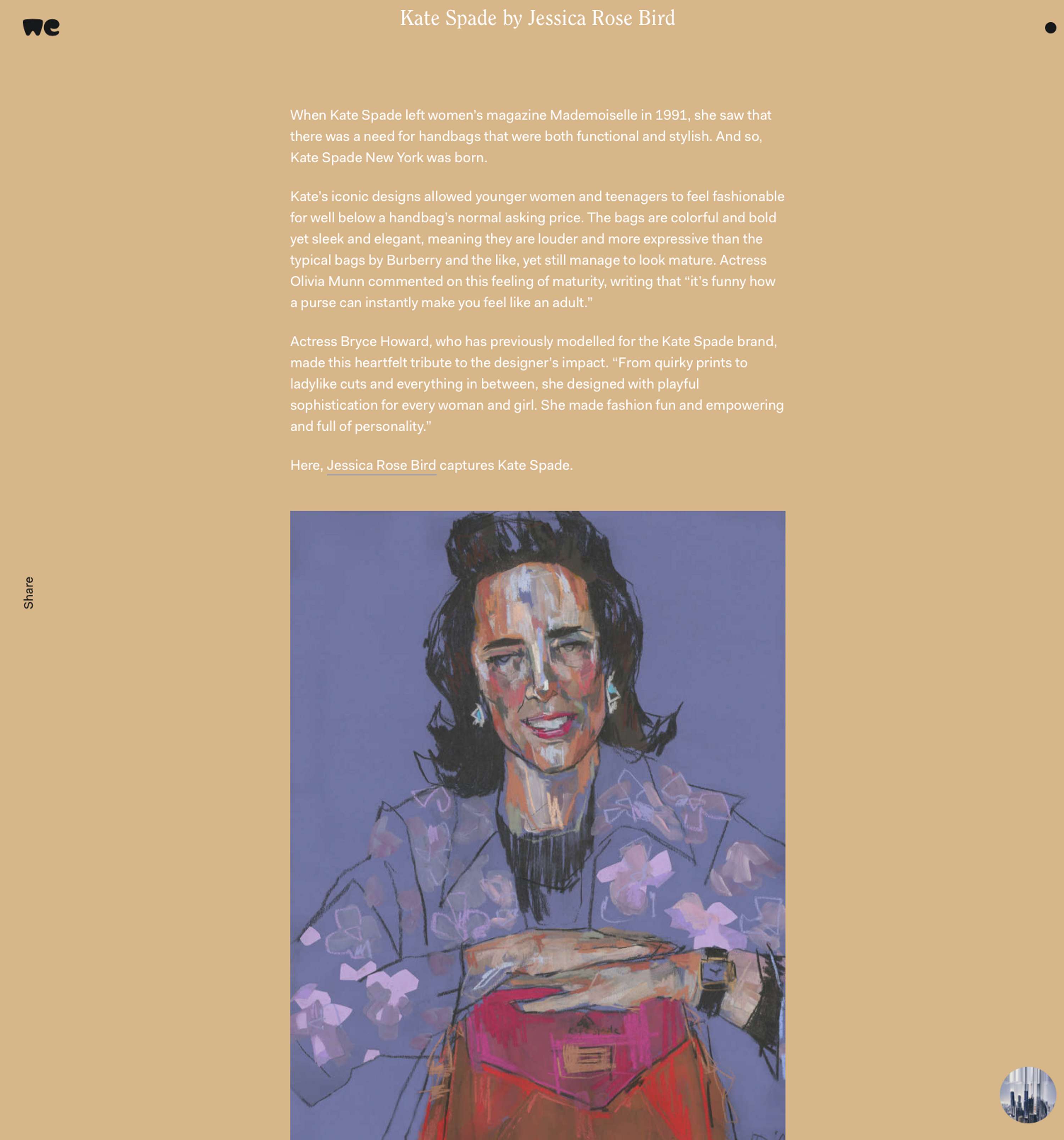 Kate Spade for WePresent by Jessica Bird