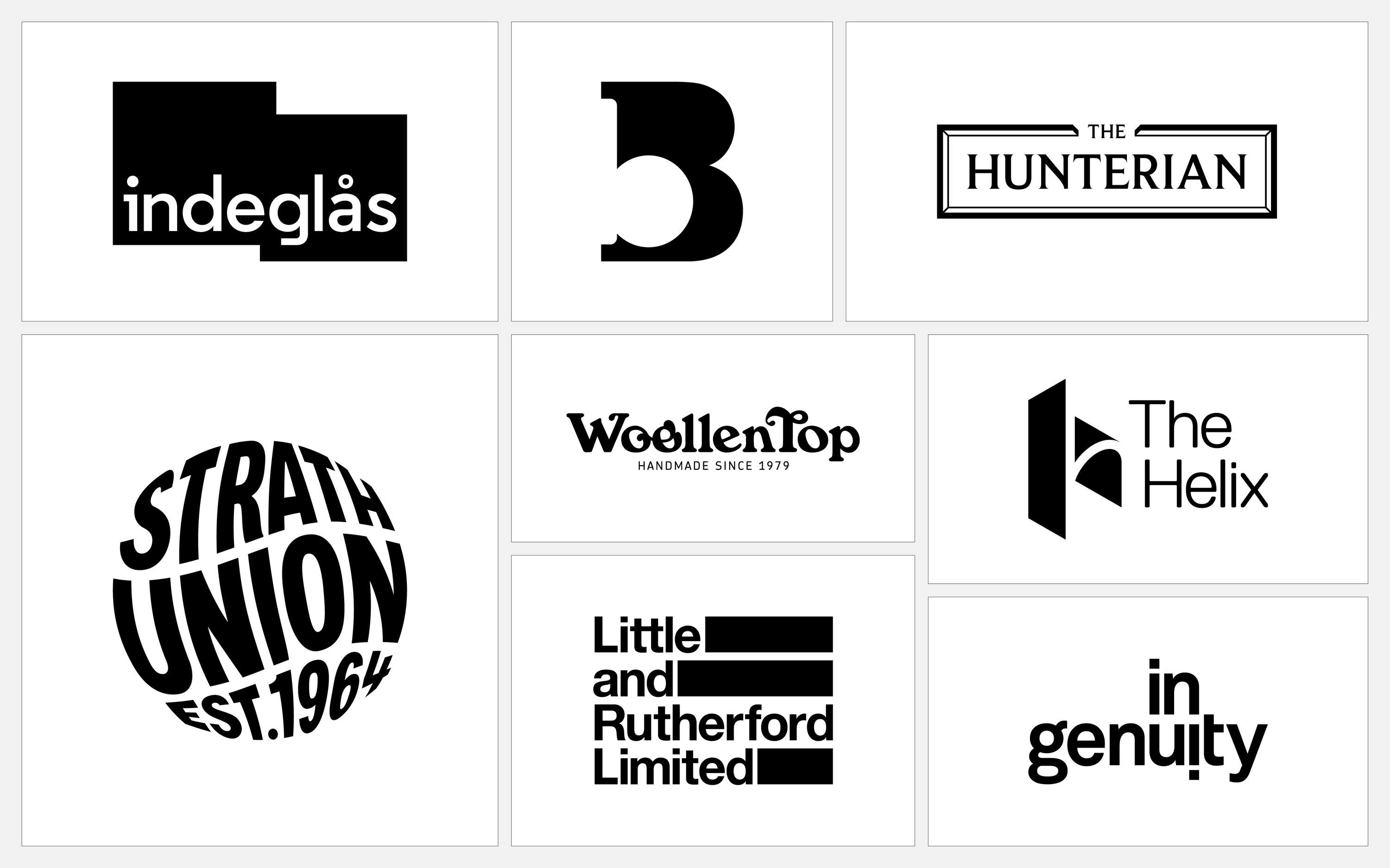 Identity work for various clients. by Andrew Neely
