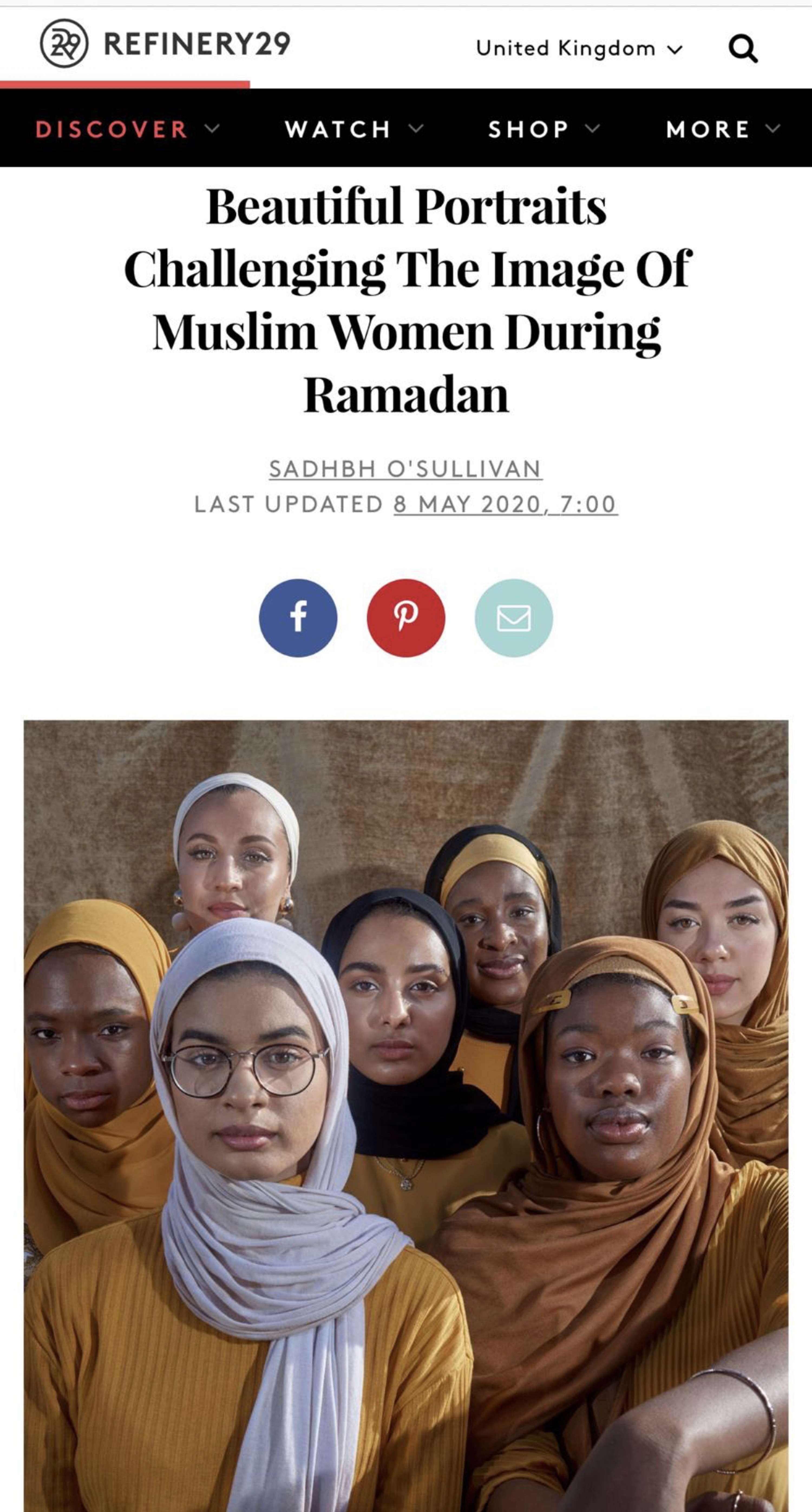 Project collaboration with Refinery 29 by Aminah Ali