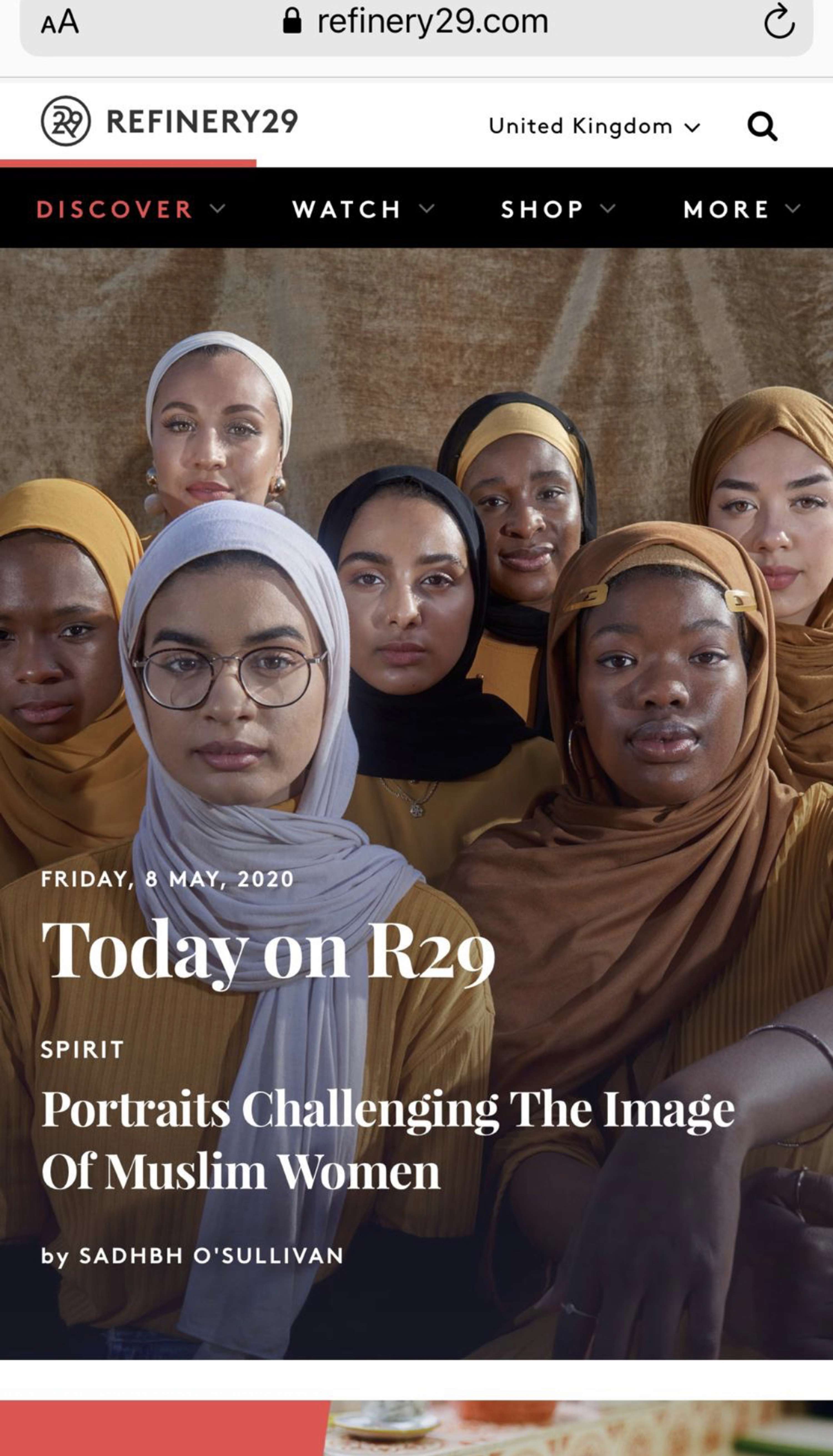 Project collaboration with Refinery 29 by Aminah Ali