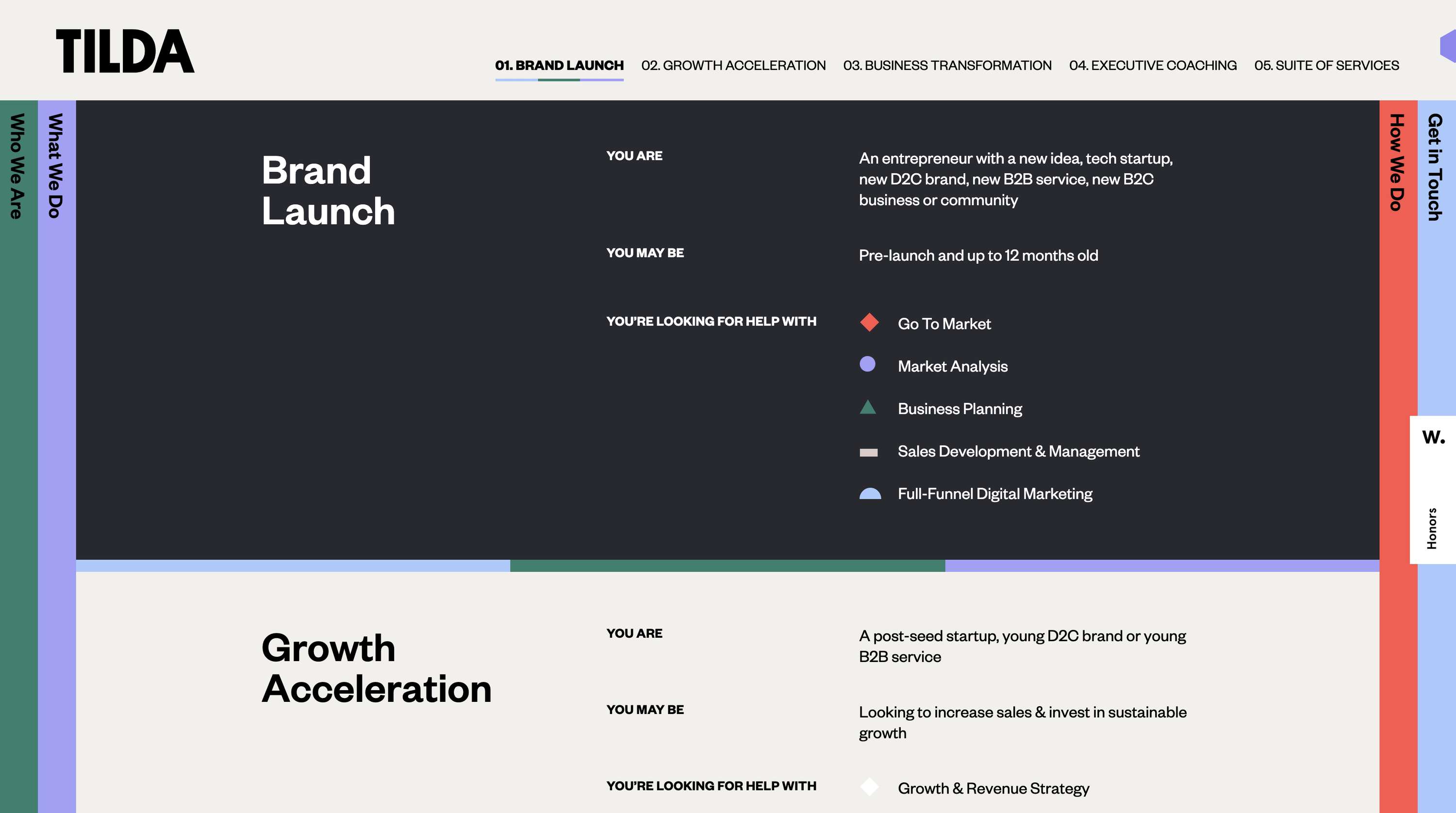 With Tilda - Website Development Project by Lattimore and Friends