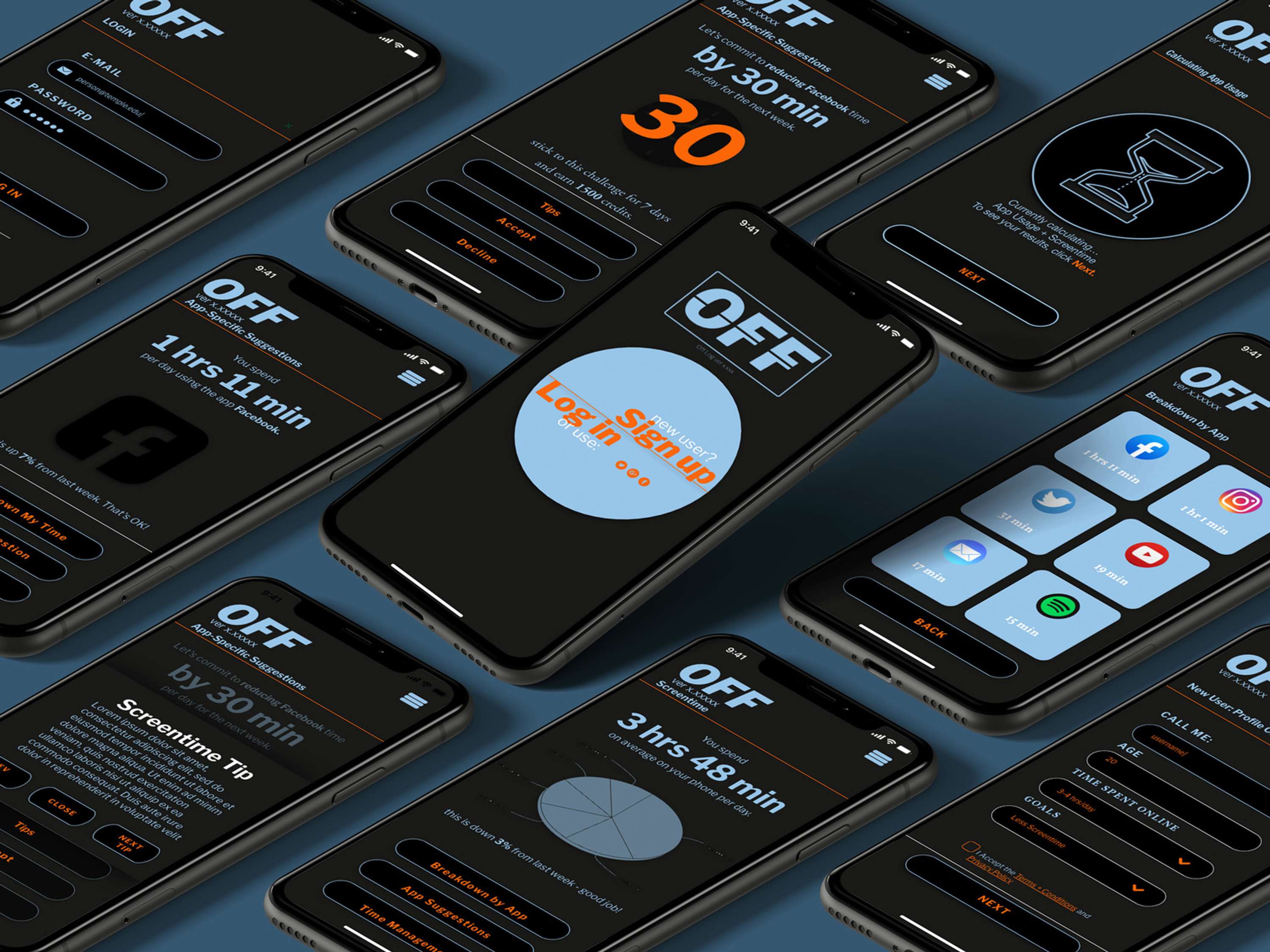 OFF LOG - Mobile Productivity Prototype by CI Morris