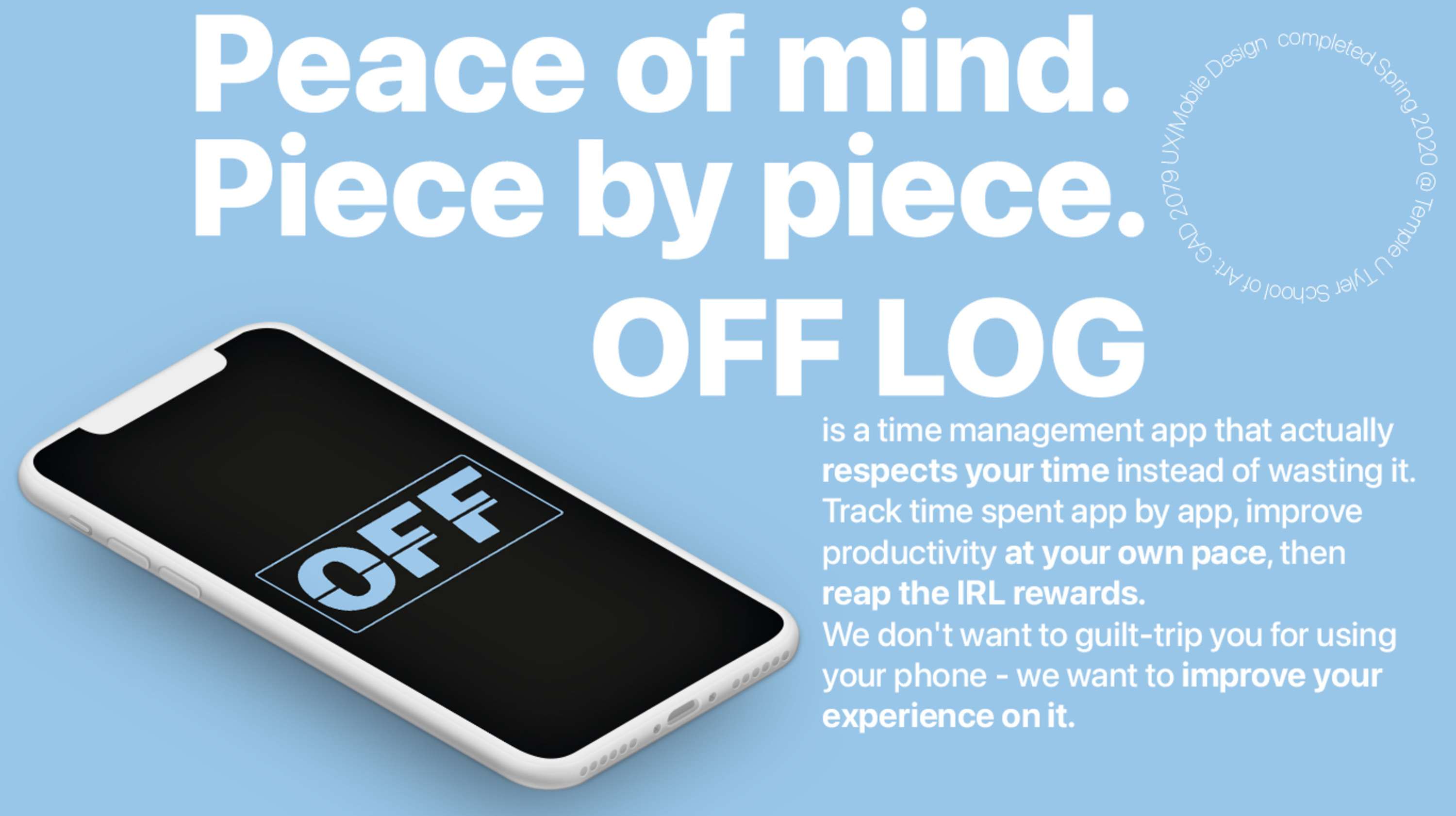 OFF LOG - Mobile Productivity Prototype by CI Morris