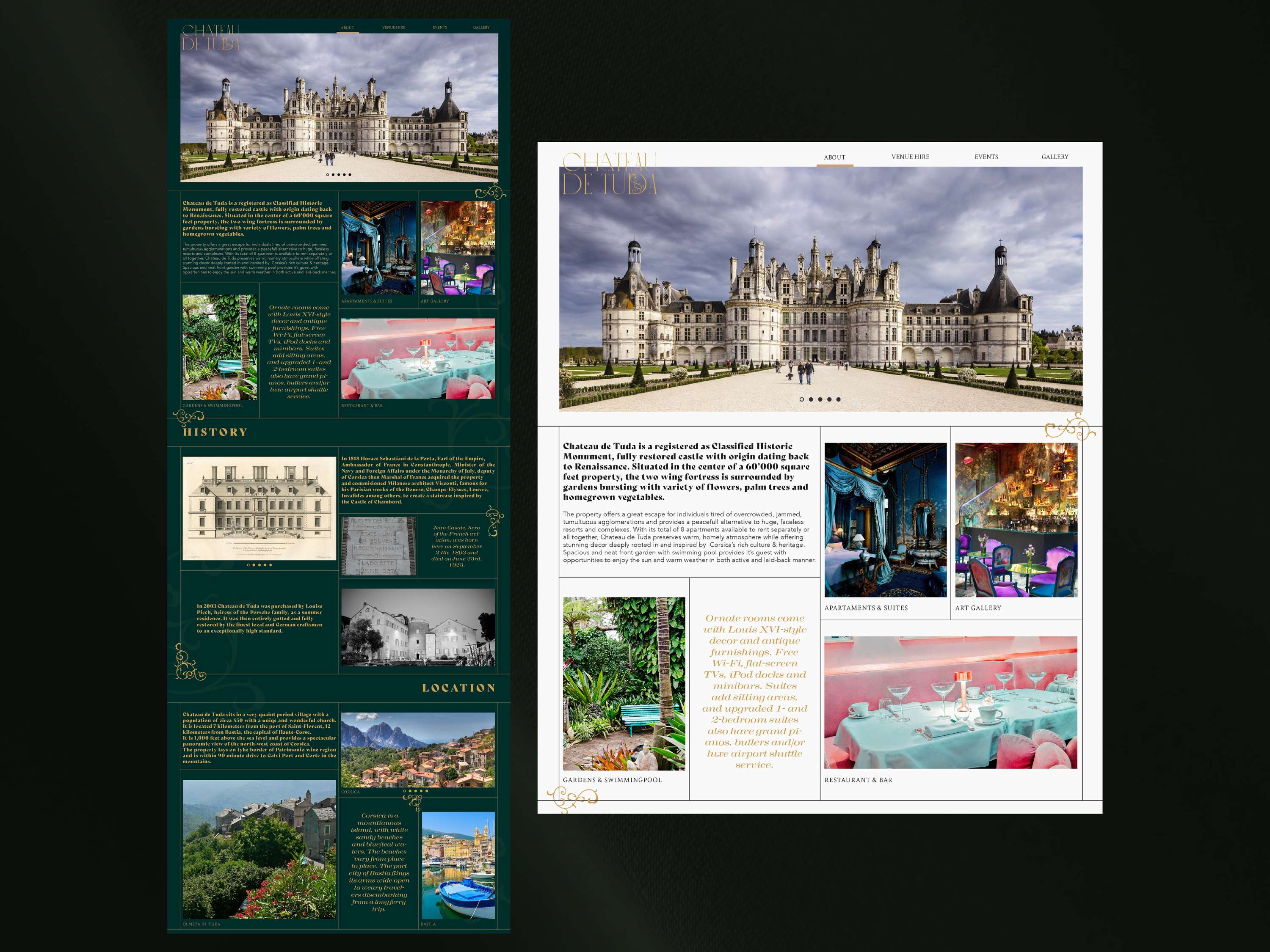 Chateau de Tuda - Web Design by Wojtek Peresada
