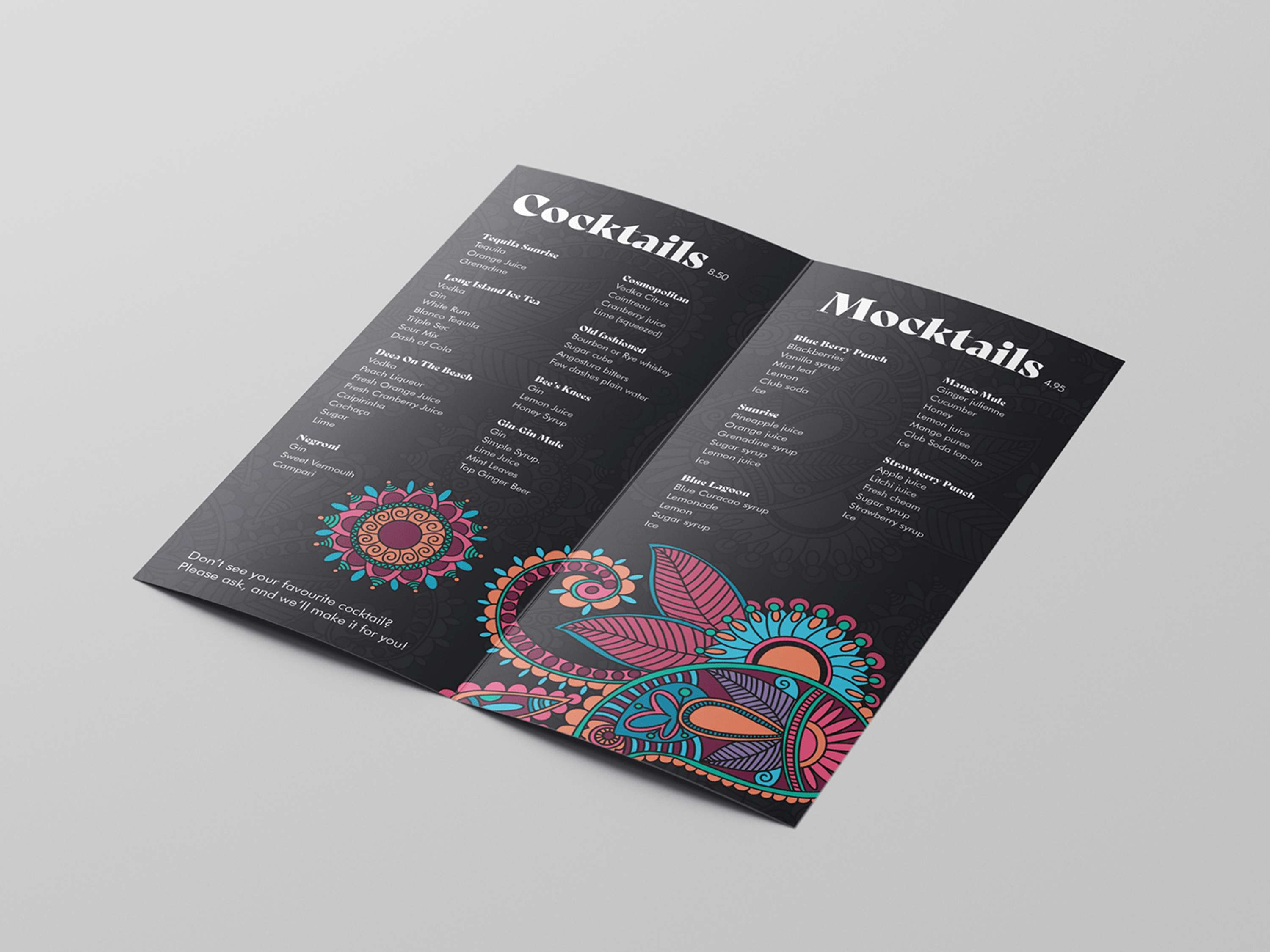 Menu & Poster Design by Frida Skoglie