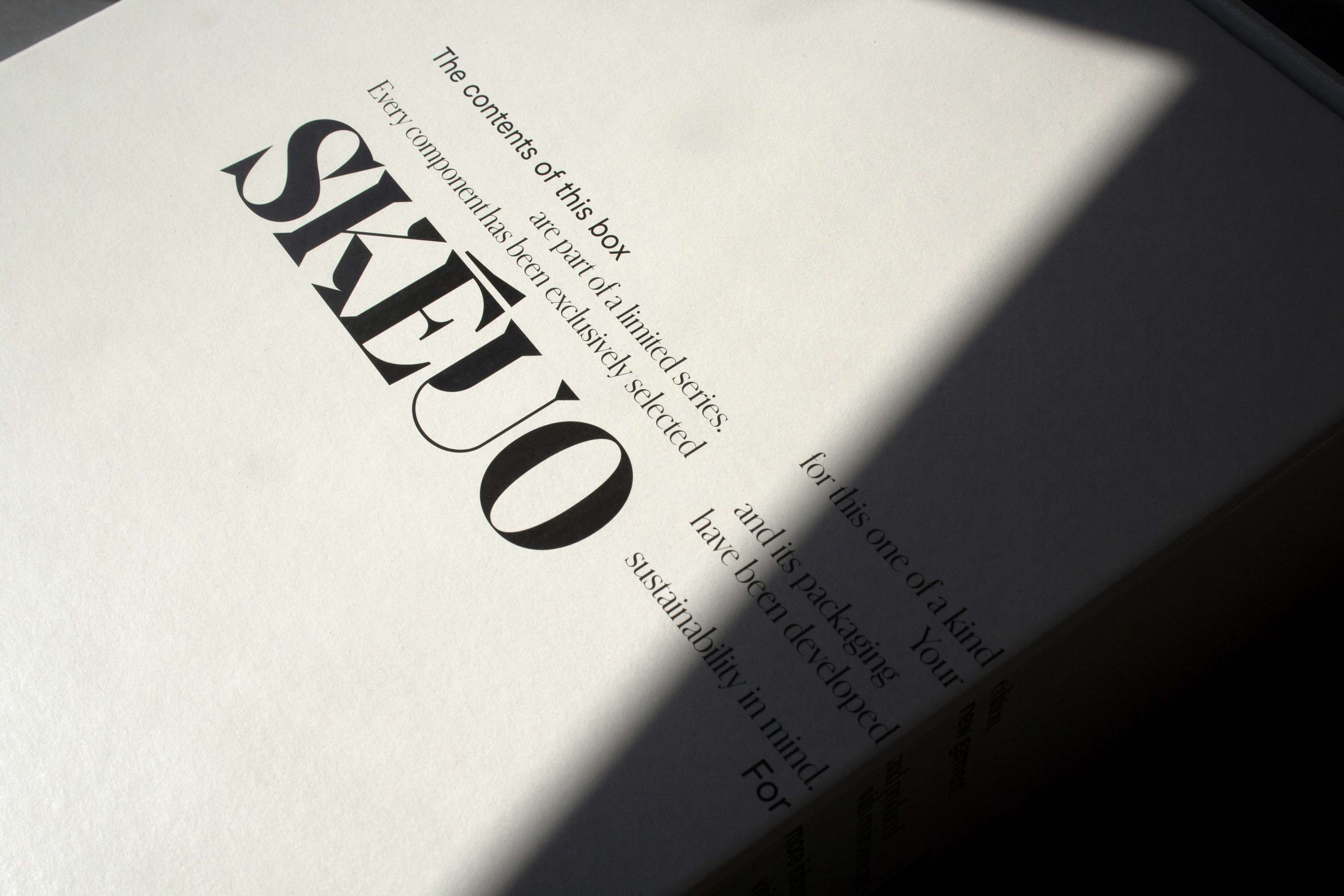 Skeuo / Branding of a luxury menswear brand by Yarza Twins