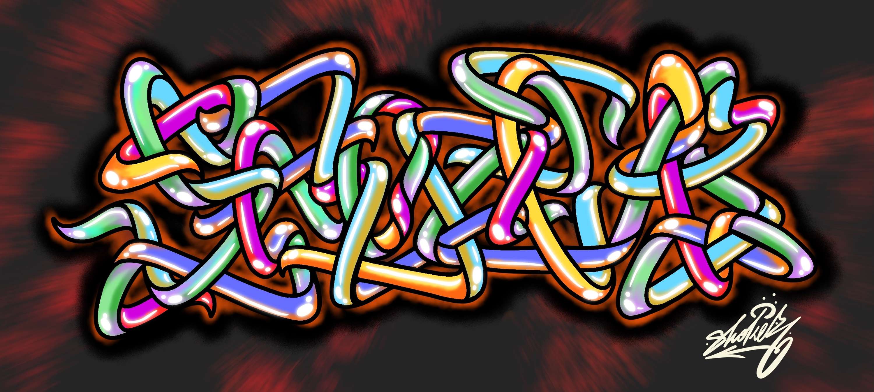 Digital artwork mix graffiti by Vladimir Kovalchuk