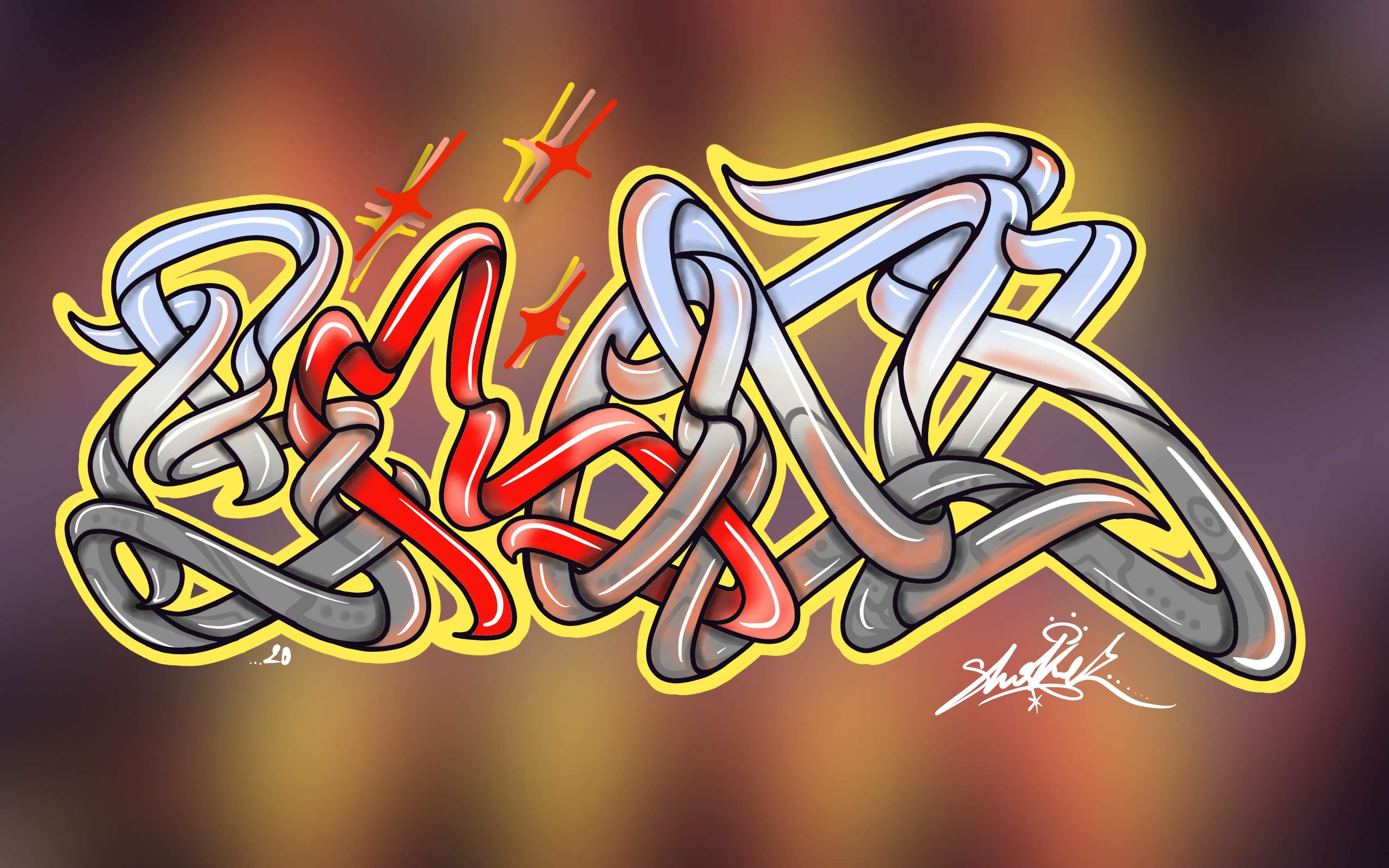 Digital artwork mix graffiti by Vladimir Kovalchuk