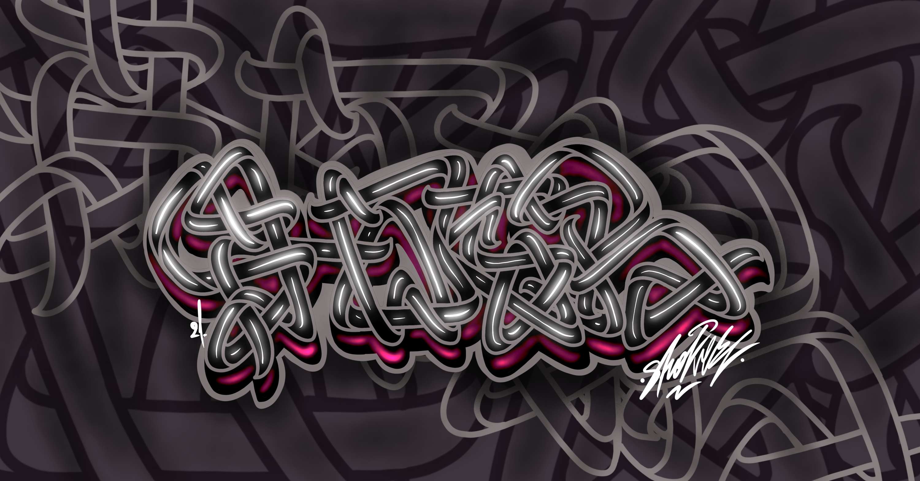 Digital artwork mix graffiti by Vladimir Kovalchuk