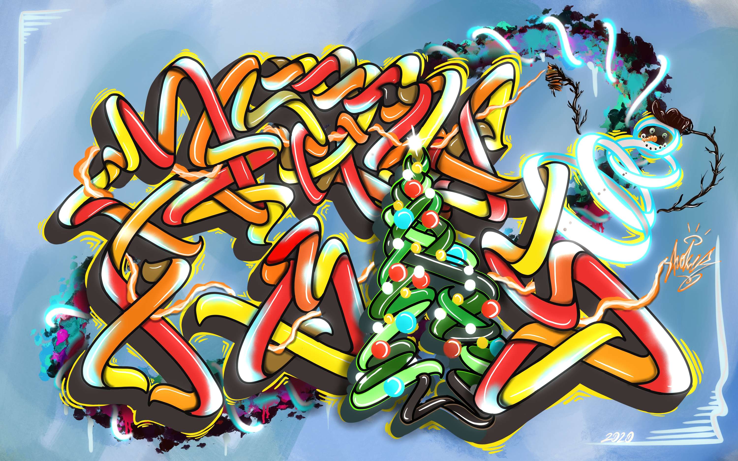 Digital artwork mix graffiti by Vladimir Kovalchuk