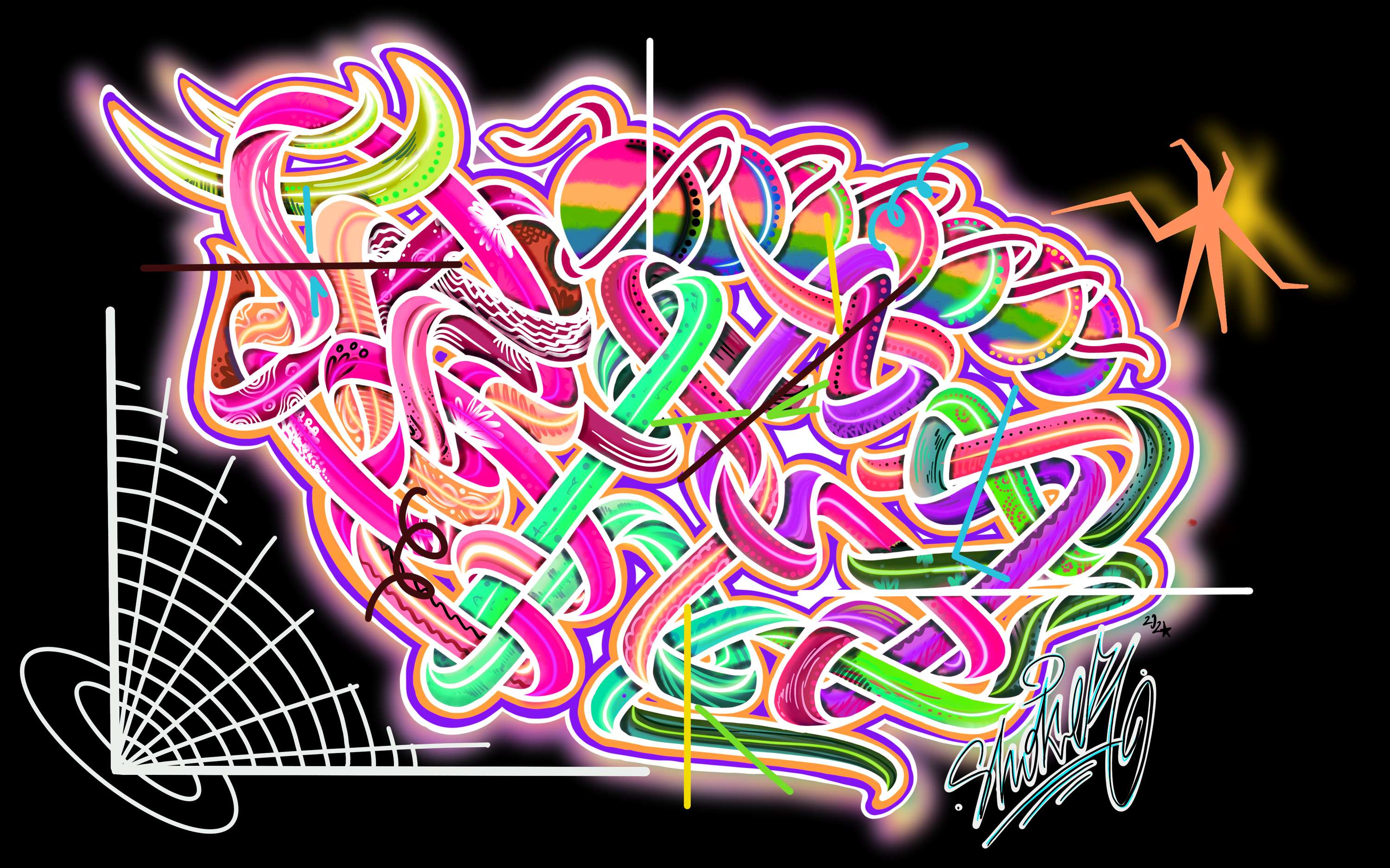Digital artwork mix graffiti by Vladimir Kovalchuk