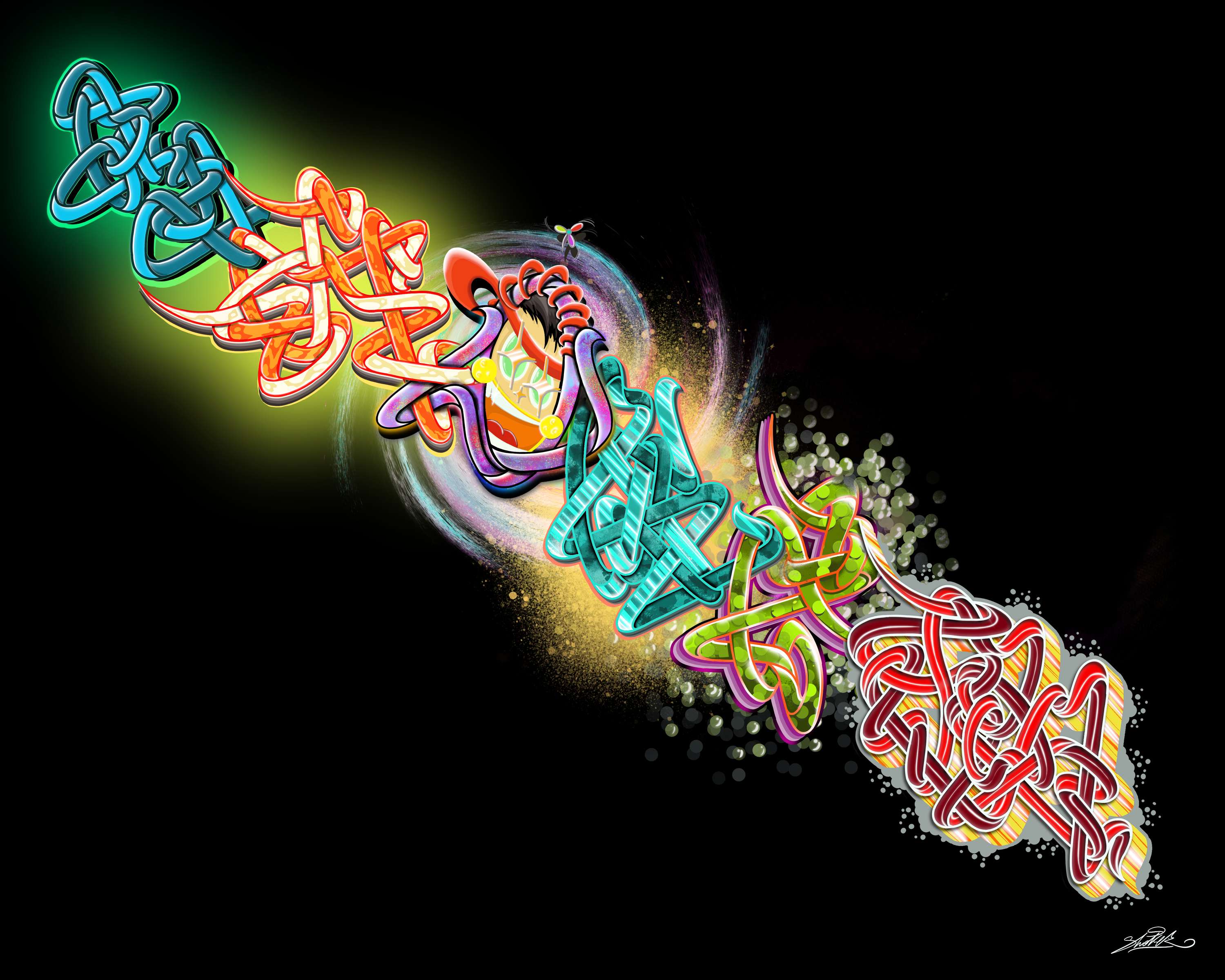 Digital artwork mix graffiti by Vladimir Kovalchuk
