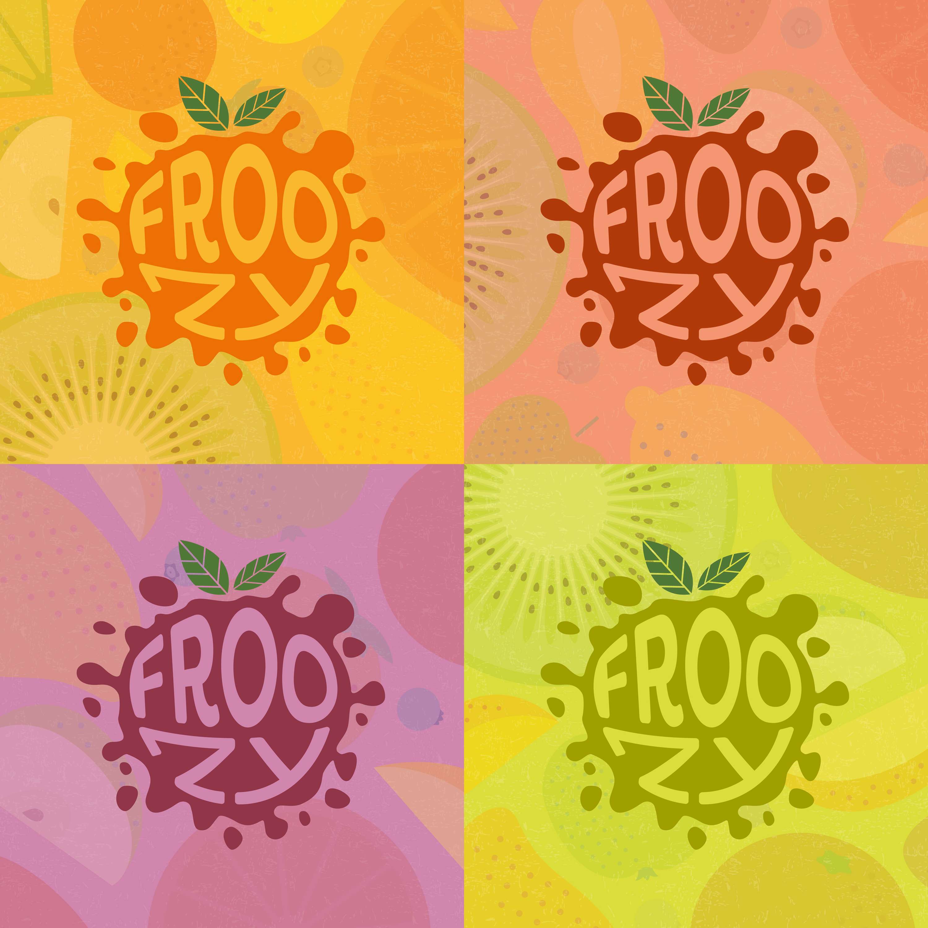 Froozy Smoothie and Juice Brand Identity by Terry Coleman