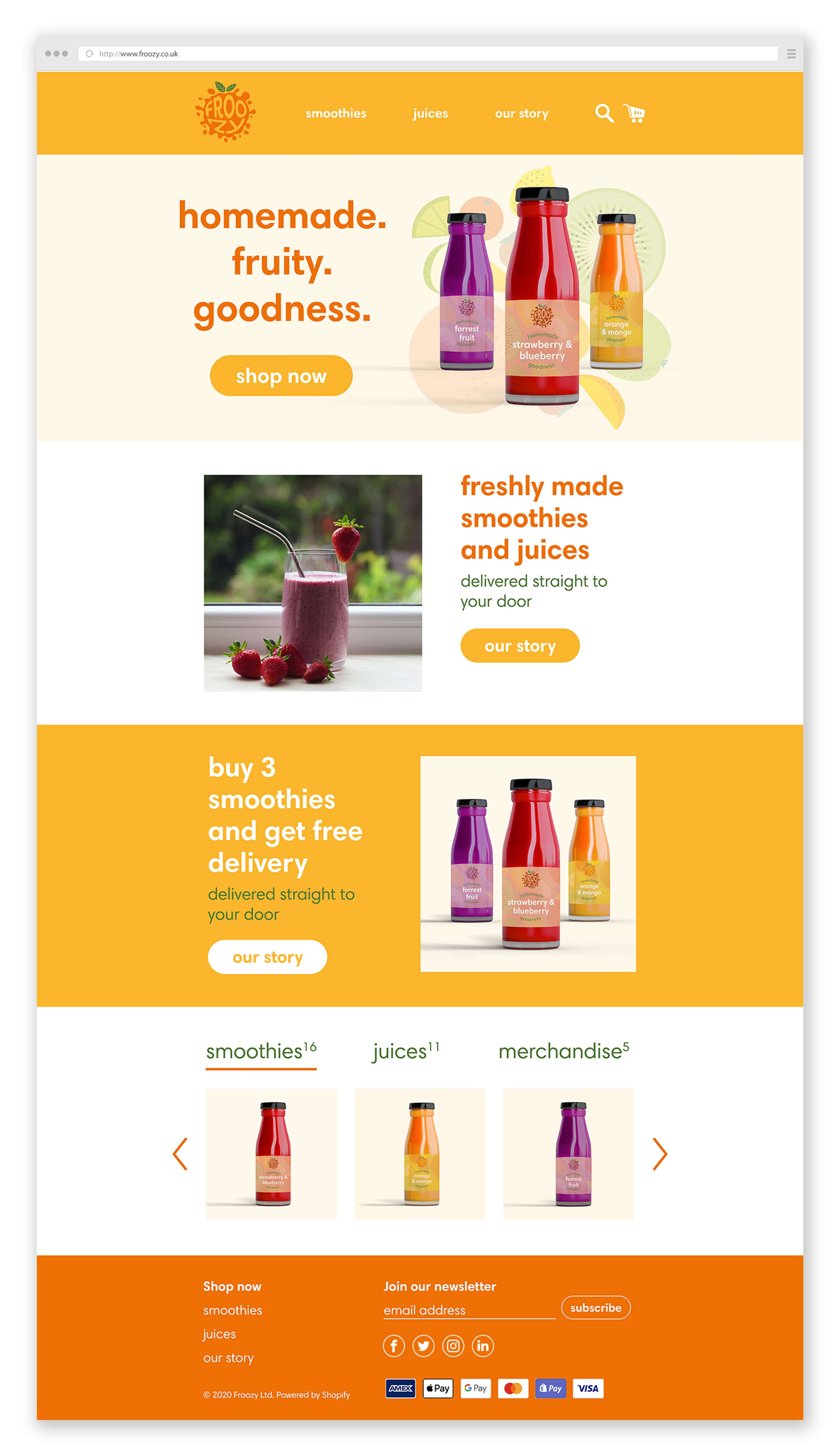 Froozy Smoothie and Juice Brand Identity by Terry Coleman
