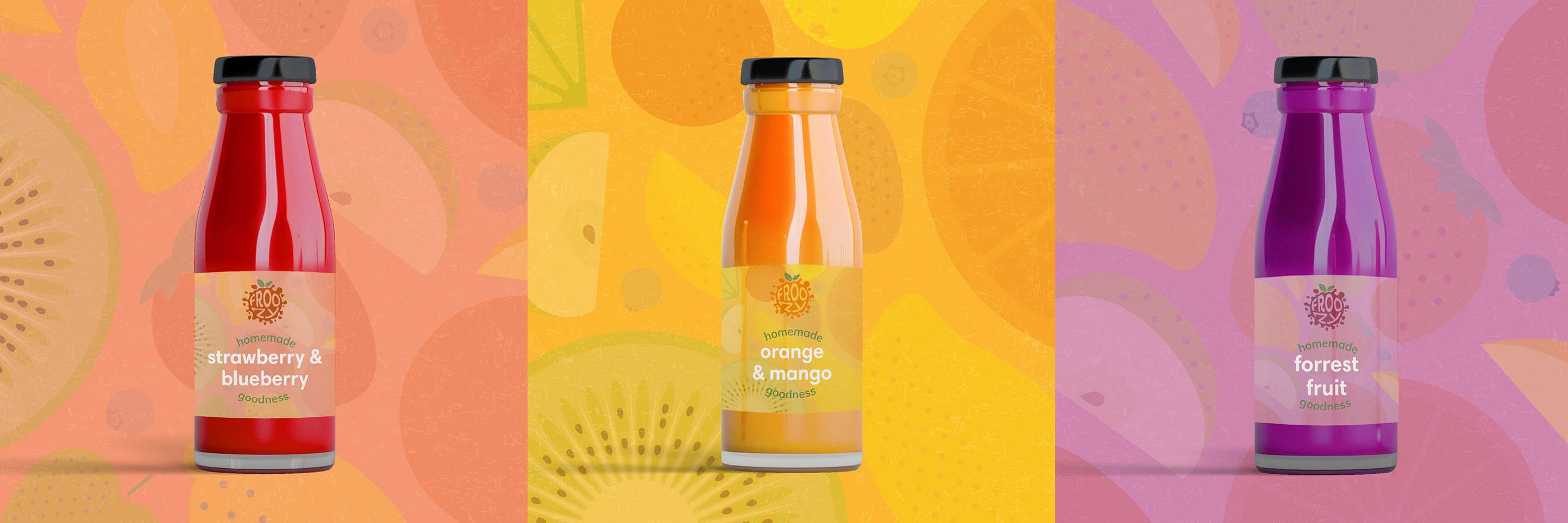 Froozy Smoothie and Juice Brand Identity by Terry Coleman