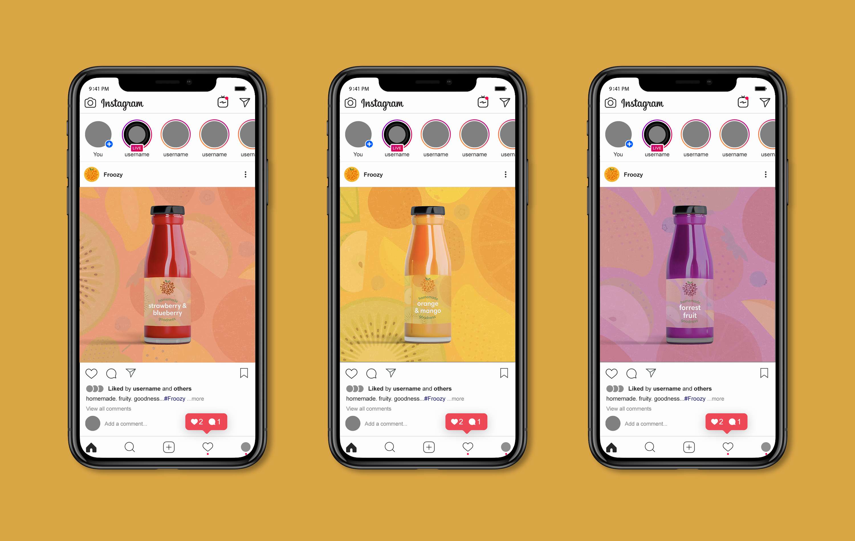 Froozy Smoothie and Juice Brand Identity by Terry Coleman