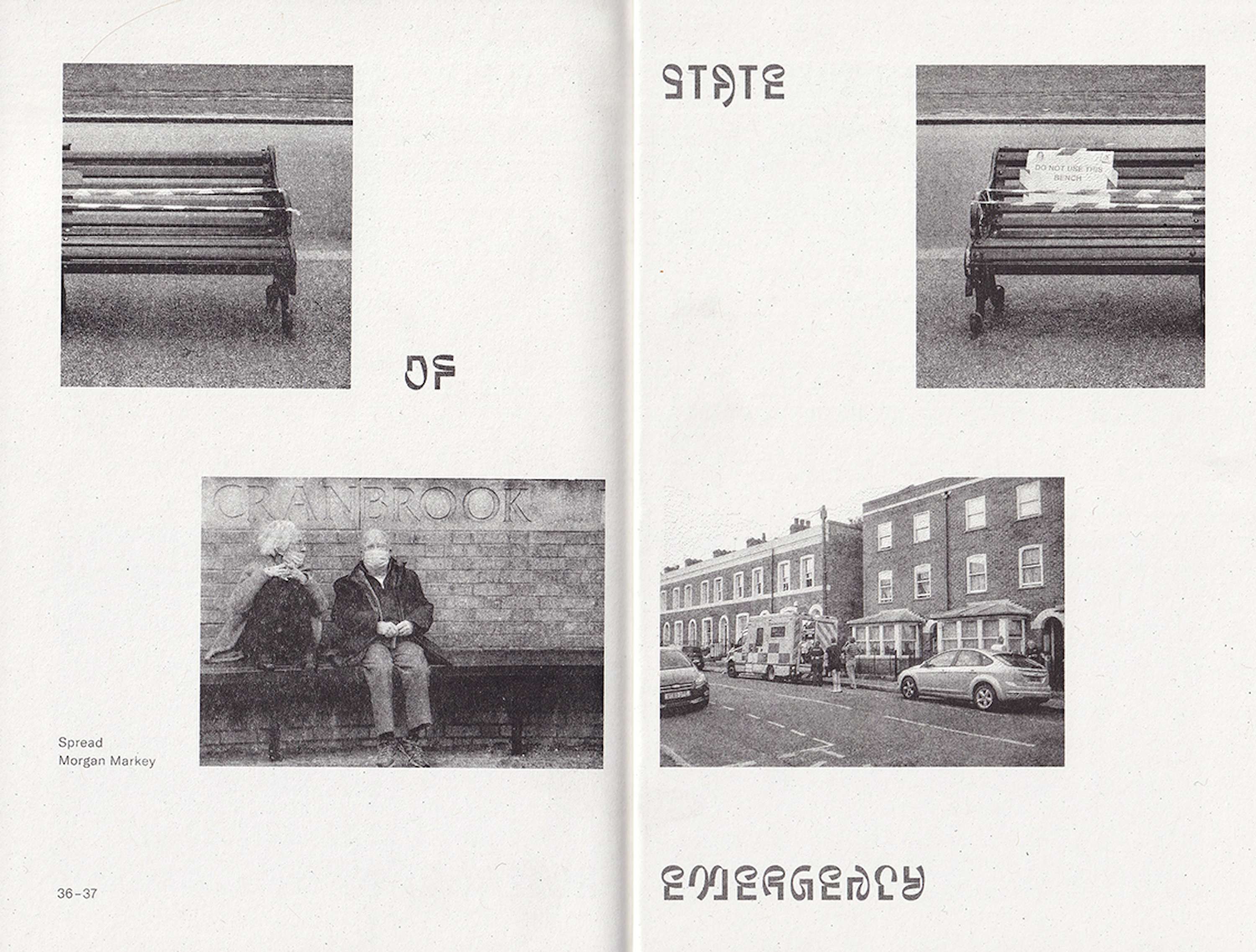 Spread in "The Space Between" published and designed by Concrete Nature Studio by Morgan Markey