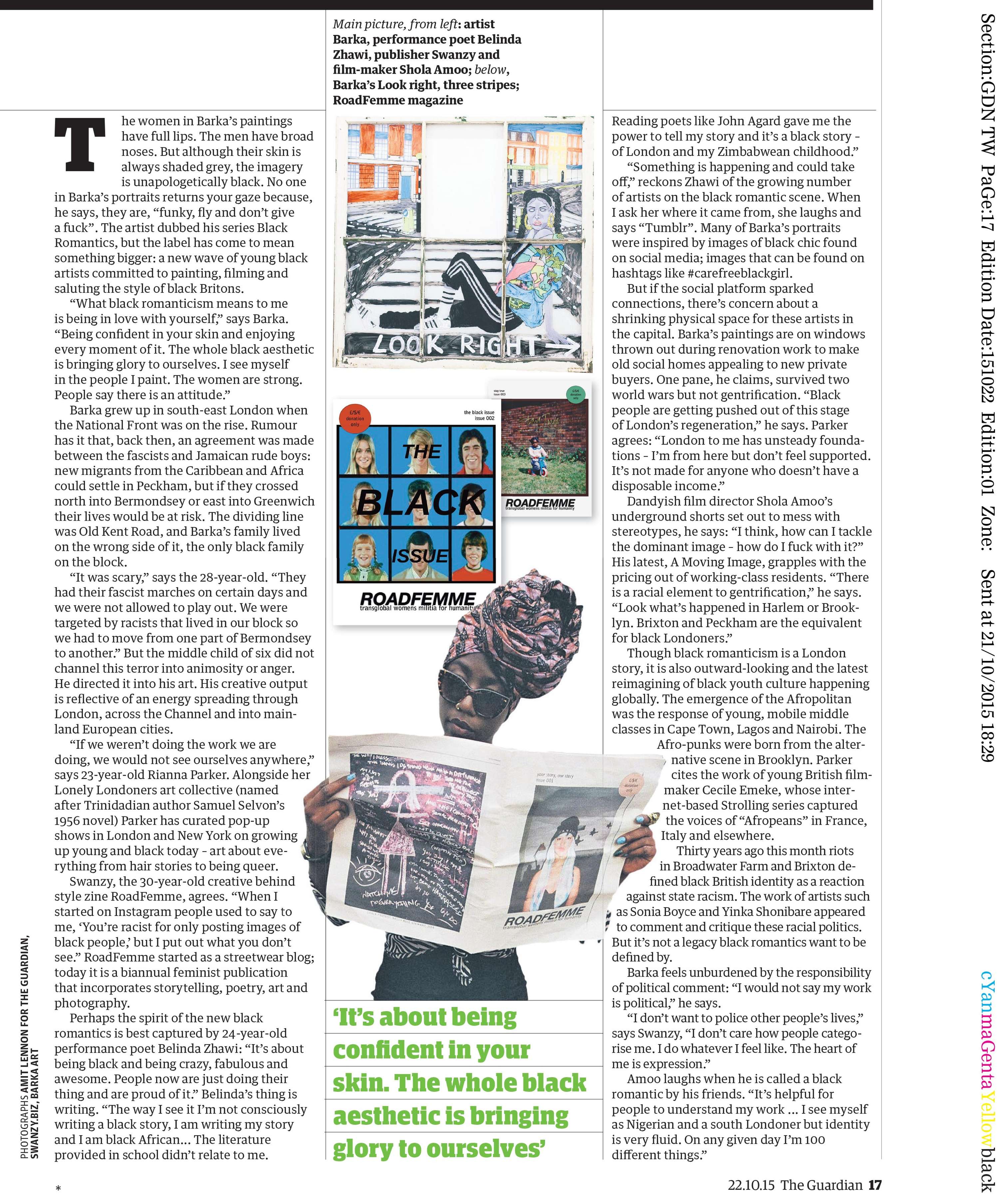 The Guardian Feature by Aderonke Oke