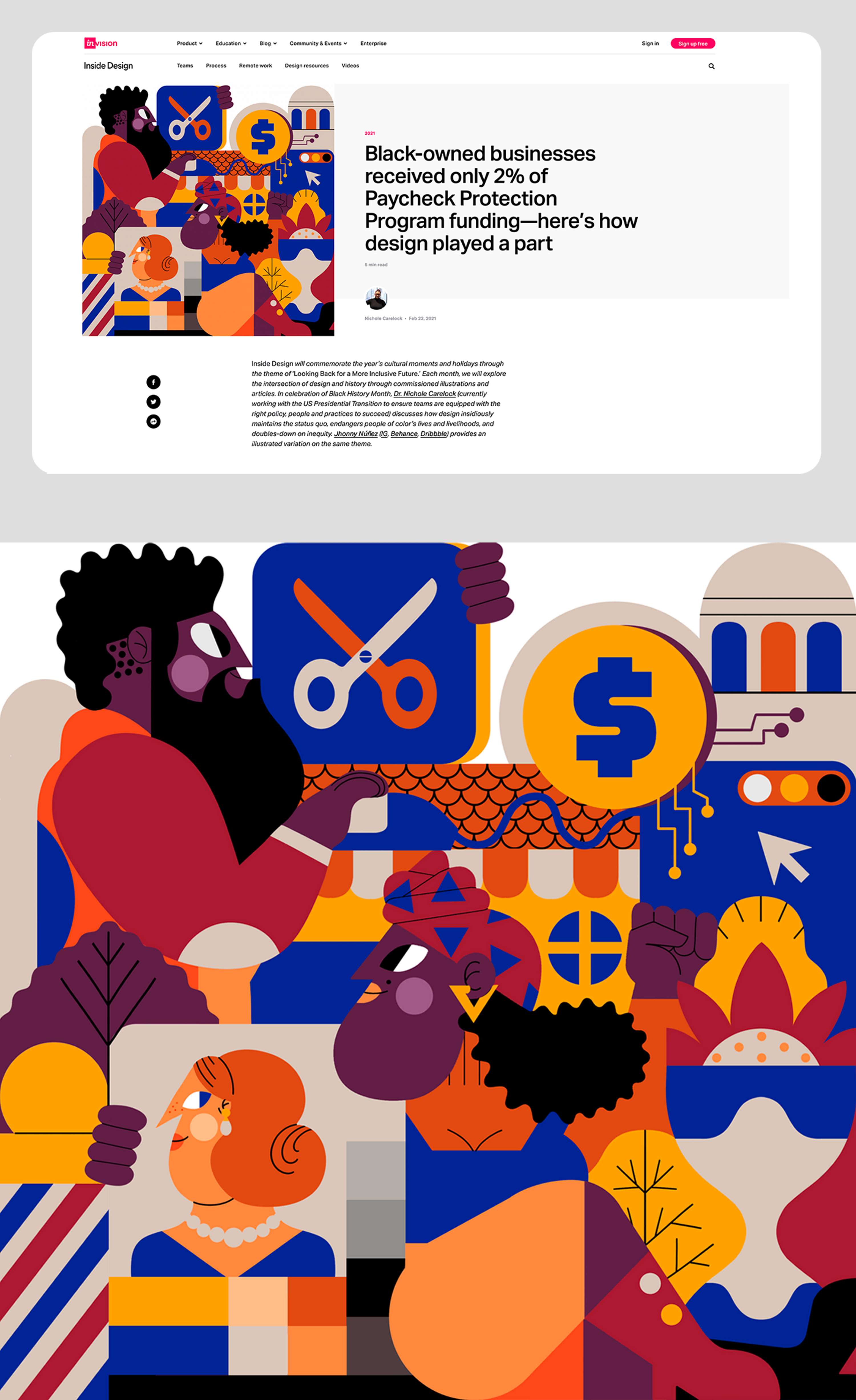 InVision: Editorial illustration by Jhonny Núñez
