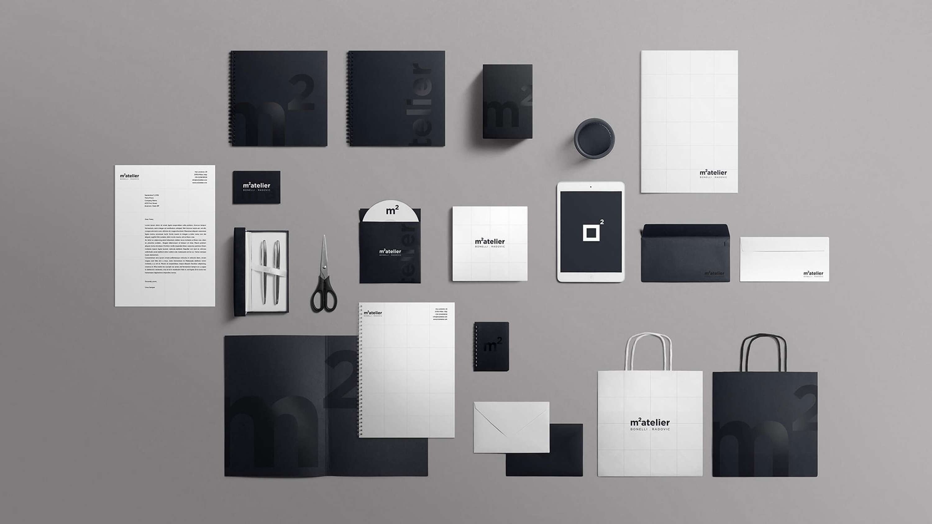 m2atelier - Identity system for Architecture & Design studio from Milan by Matbold