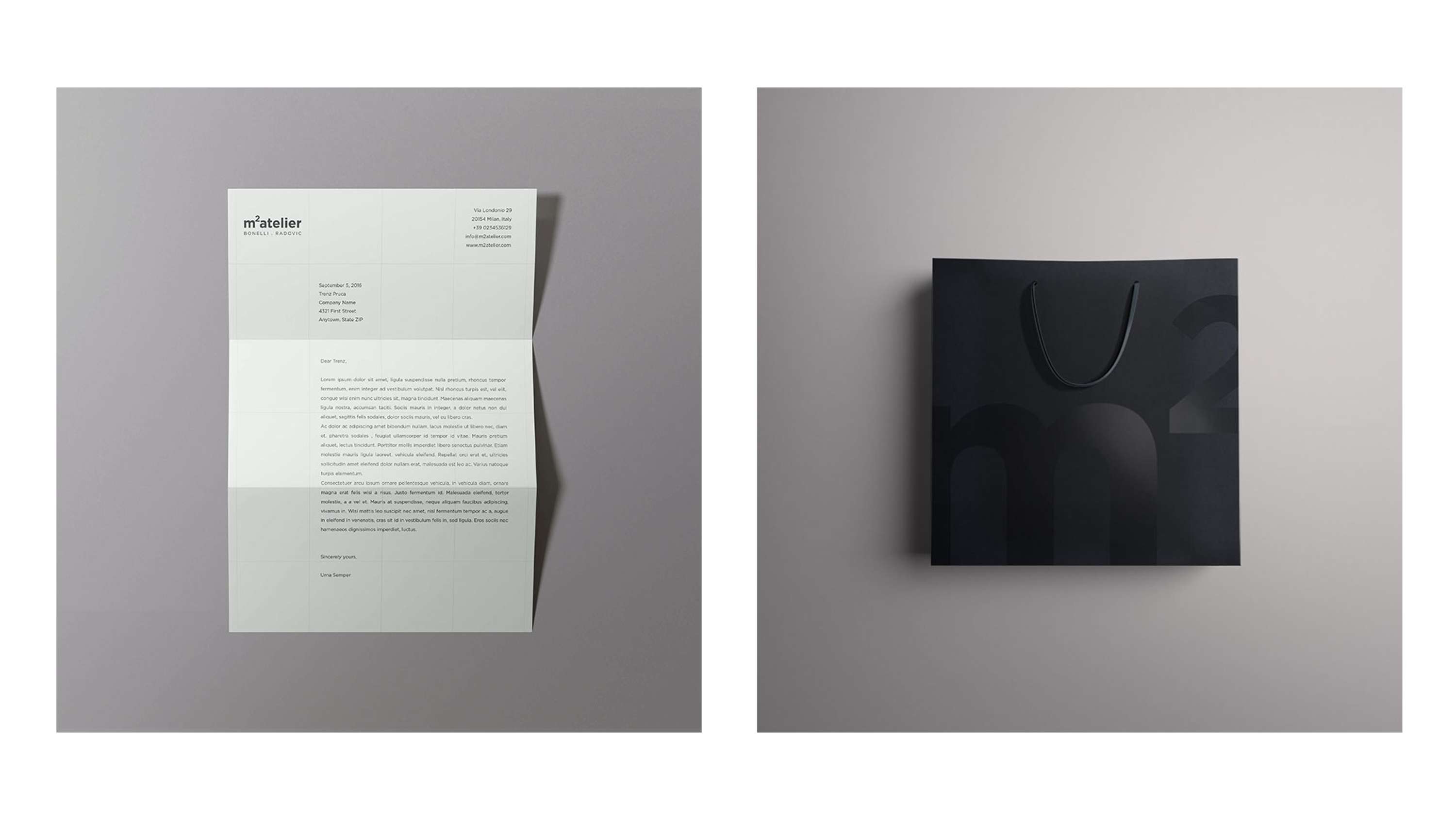 m2atelier - Identity system for Architecture & Design studio from Milan by Matbold