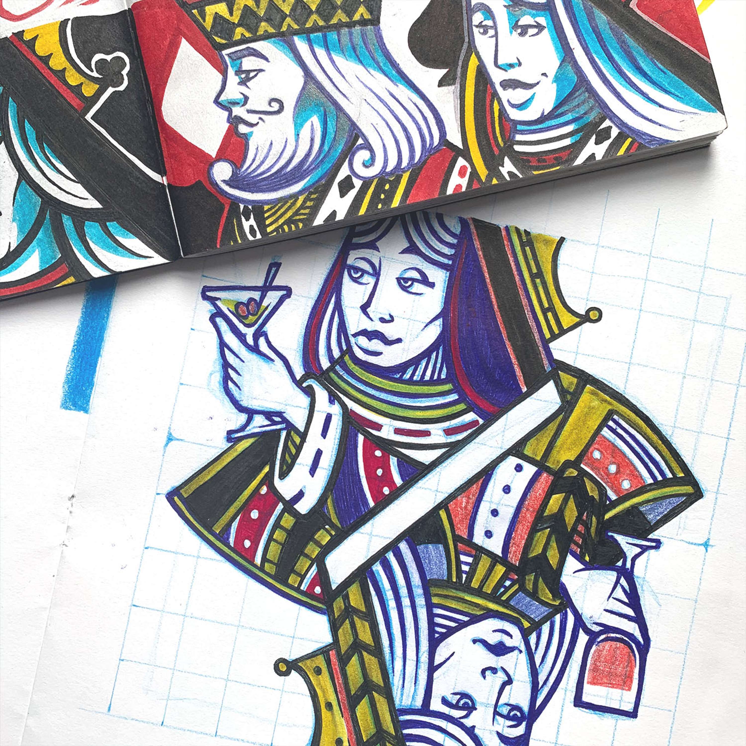 Playing Card Drink Mats by Alex Garcia
