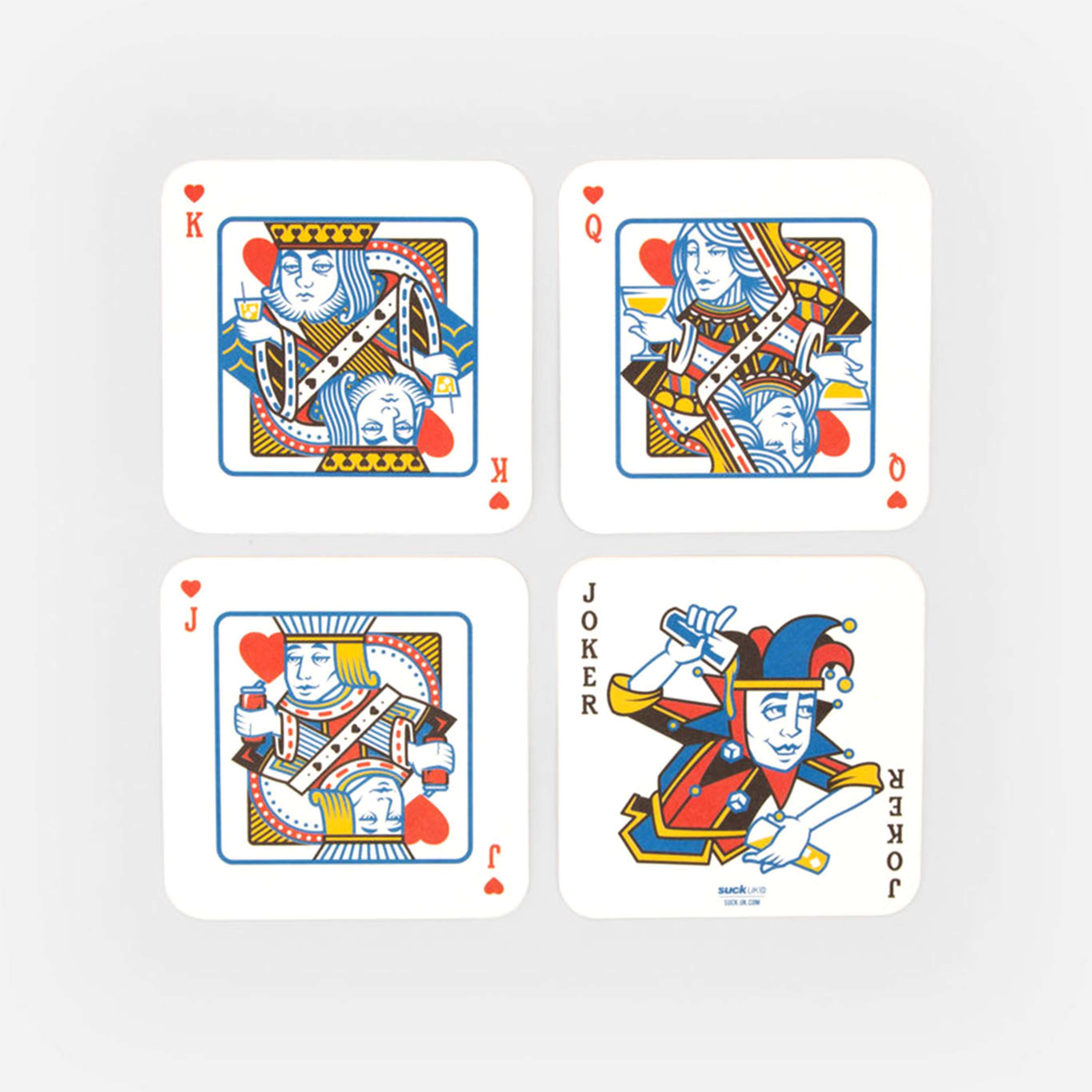 Playing Card Drink Mats by Alex Garcia