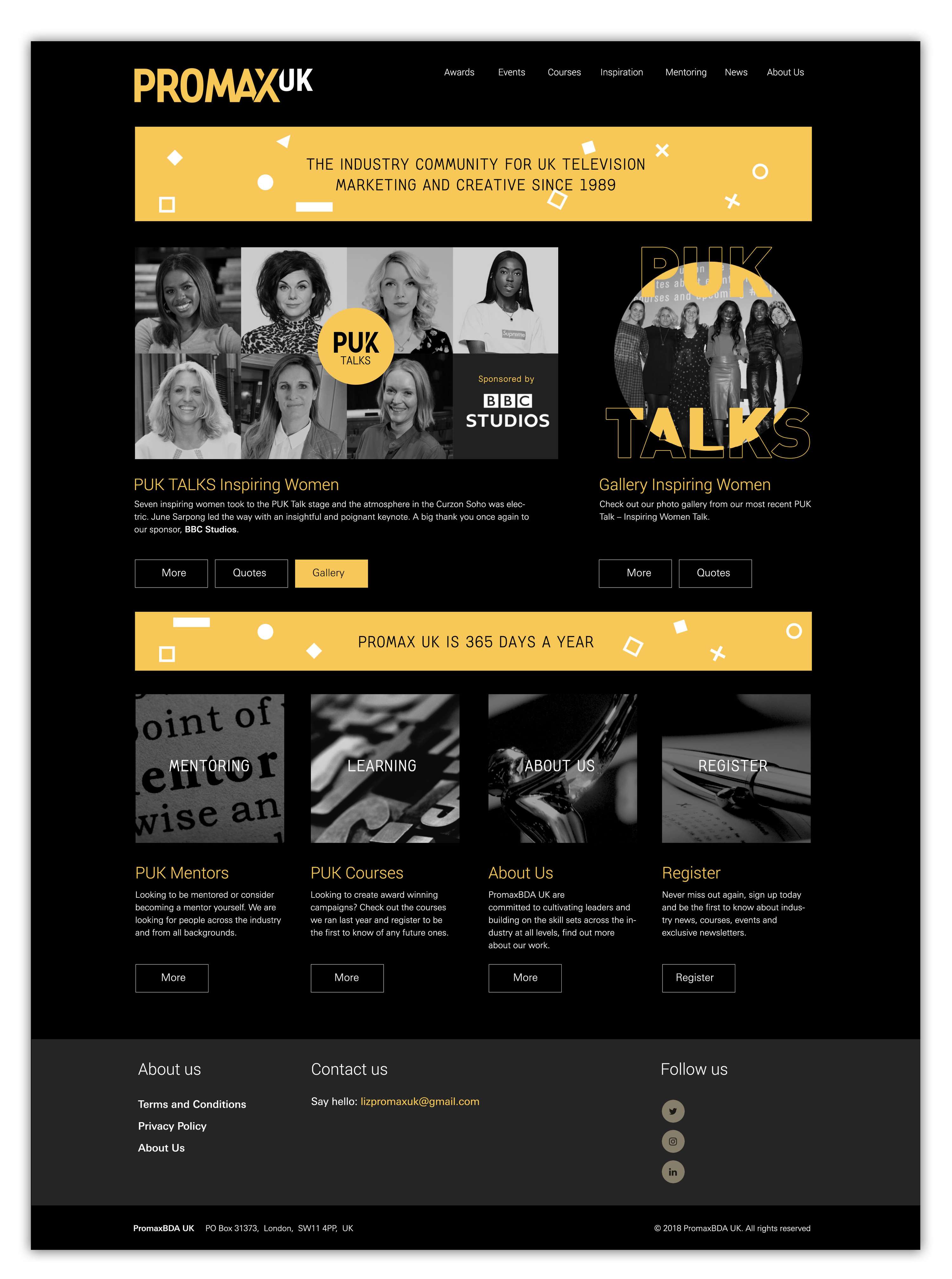 Promax UK Website redesign by Nicola Mascarenhas