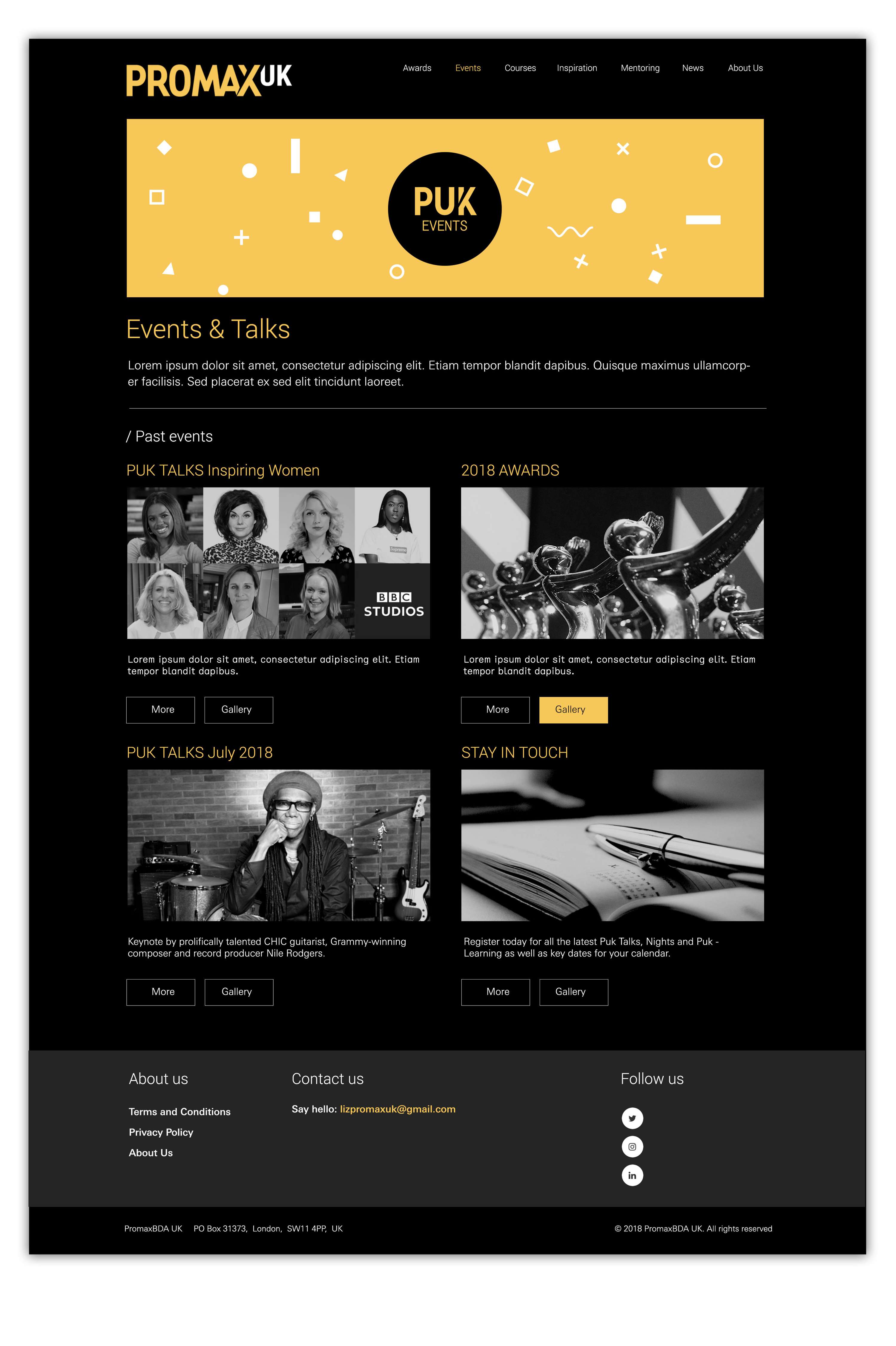 Promax UK Website redesign by Nicola Mascarenhas