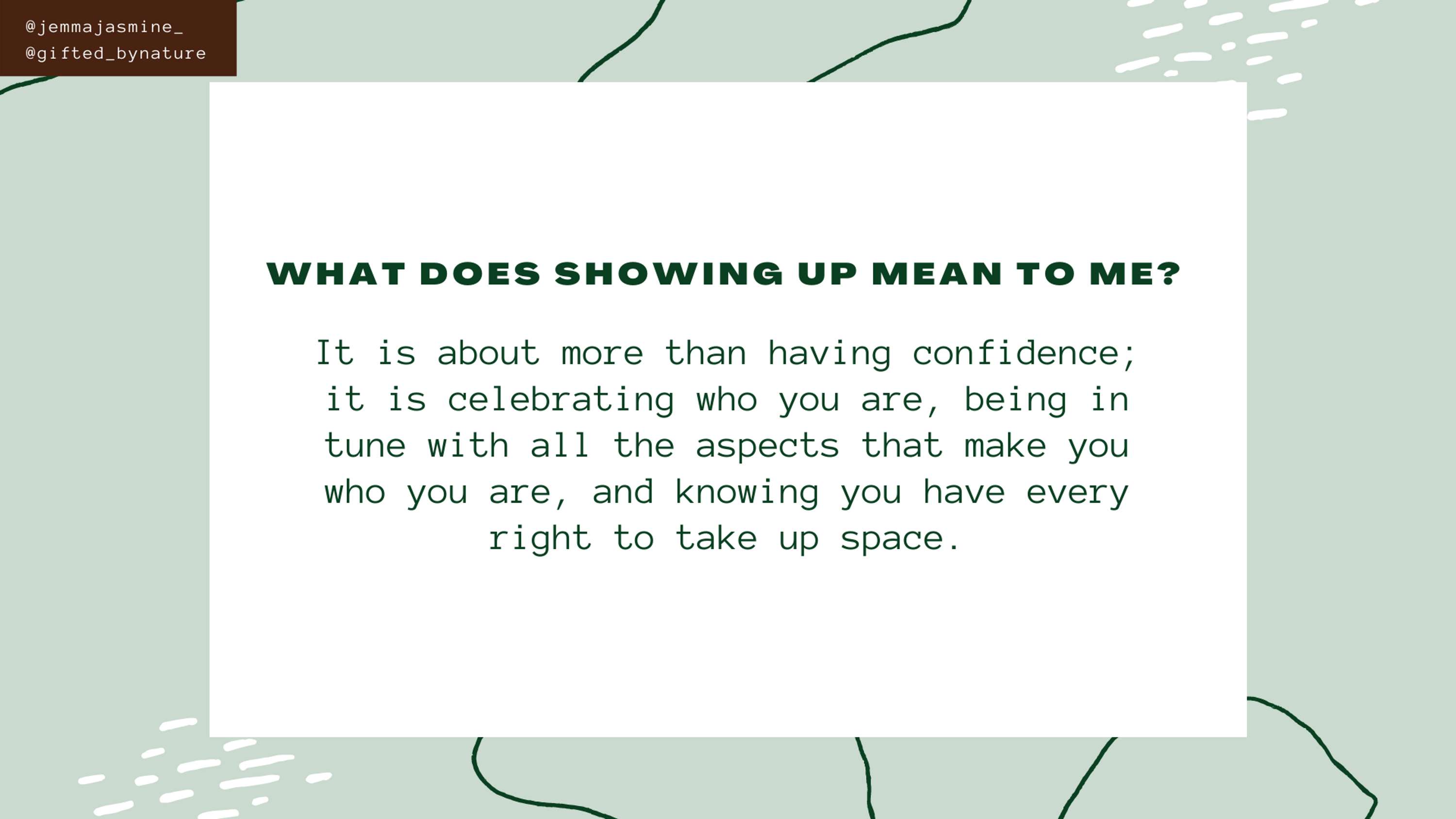 Workshop - Showing Up at Work and Home: How Self-Love Can Lead To Authenticity Everywhere by Jemma Jasmine