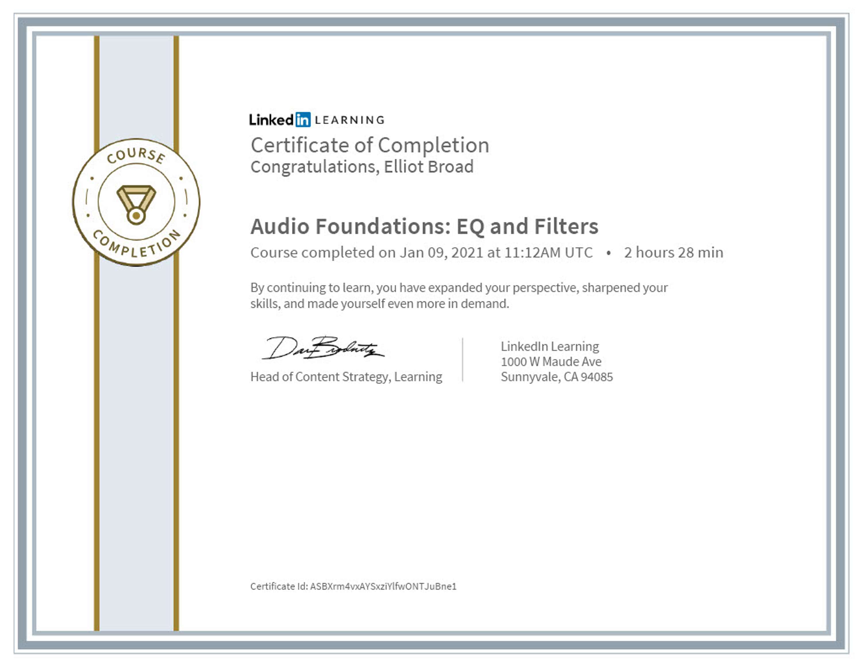 Audio Foundations: EQ and Filters by Elliot Broad