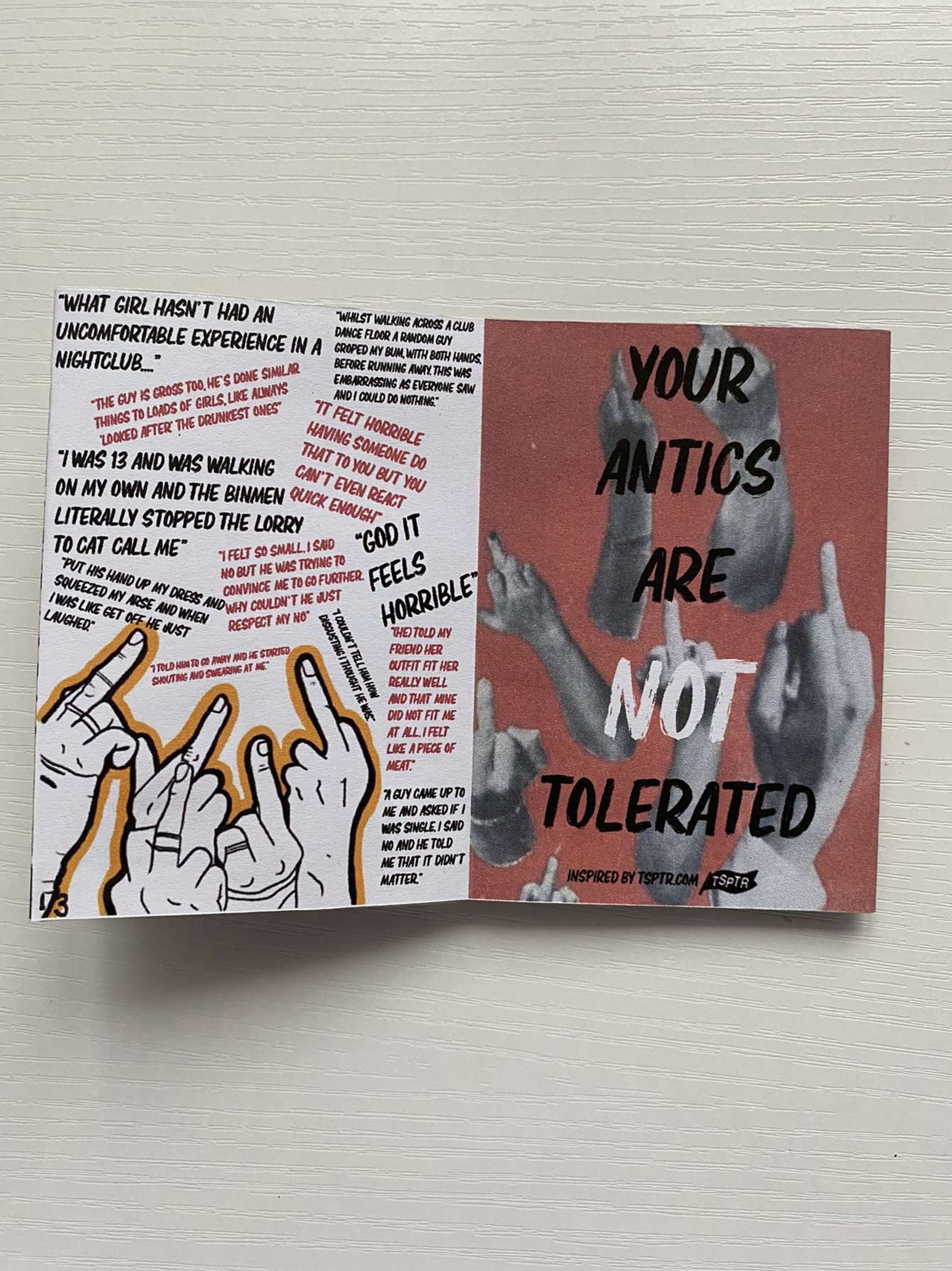 Zine Project With TSPTR by Emily Baxter