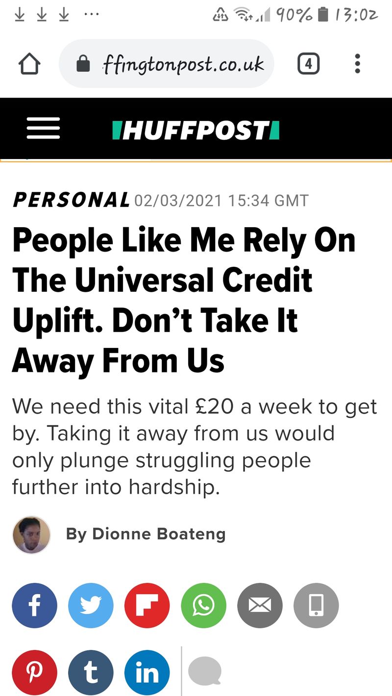 People Like Me Rely On The Universal Credit Uplift. Don’t Take It Away From Us by Dionne Boateng